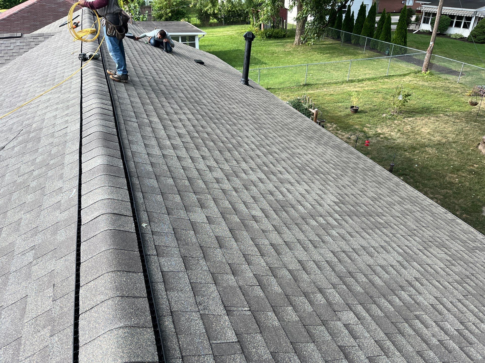 Residential Roofing Installation using GAF Natural Shadow Weathered Wood by Nitro Roofing and Construction