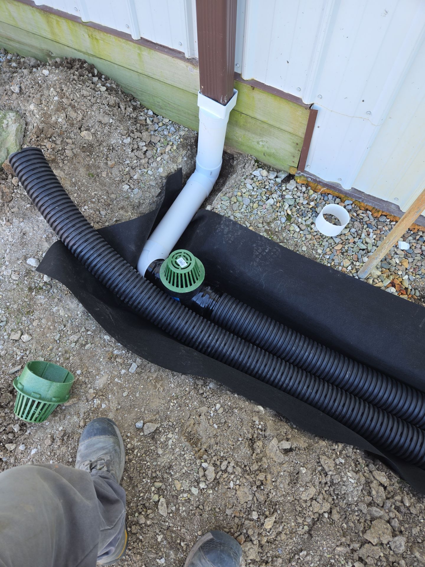 Exterior Open Faced Drainage  by Homeward Environmental LLC