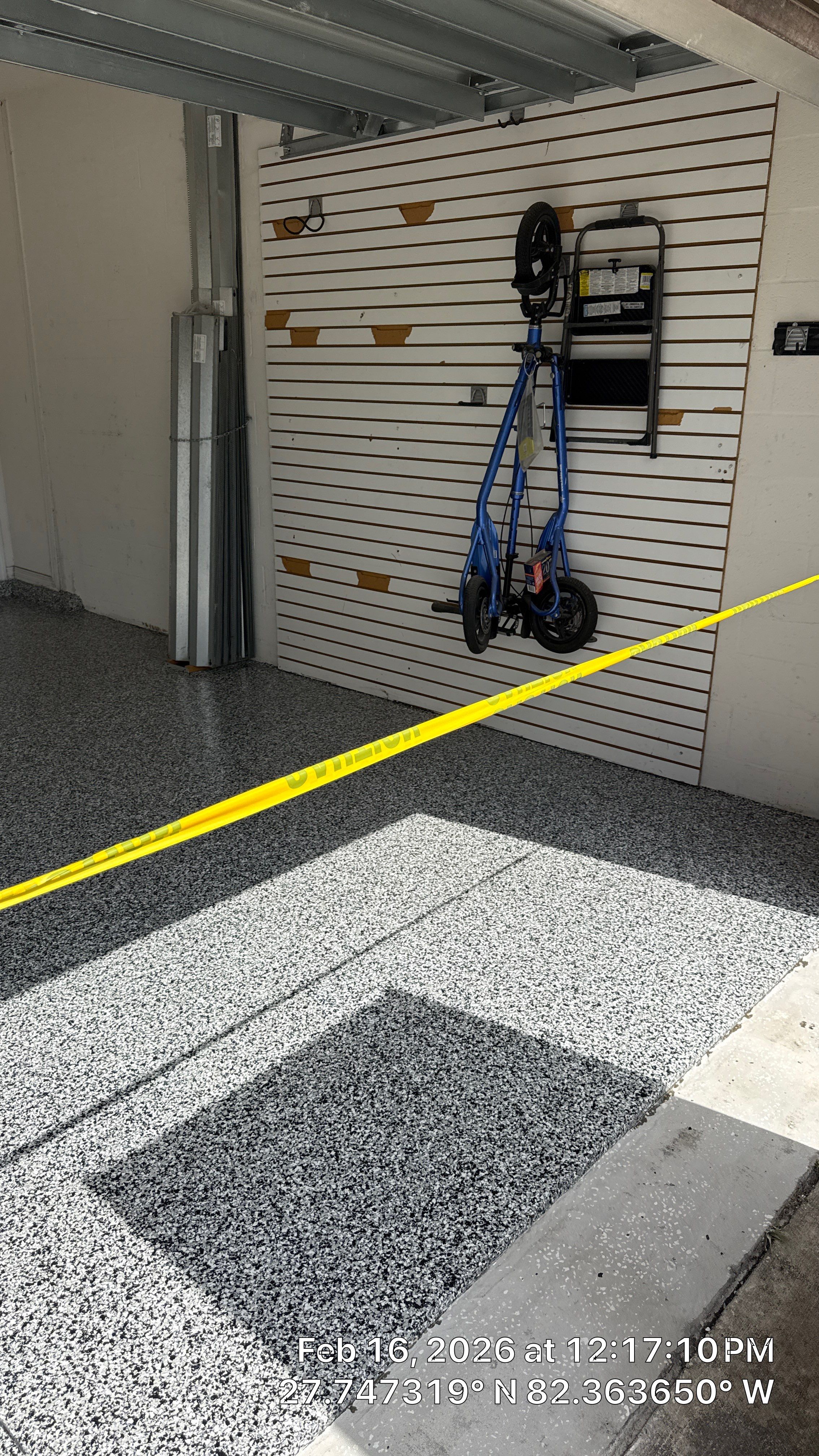 High-Contrast 'Domino' Flake Finish by Performance Floors & Coating