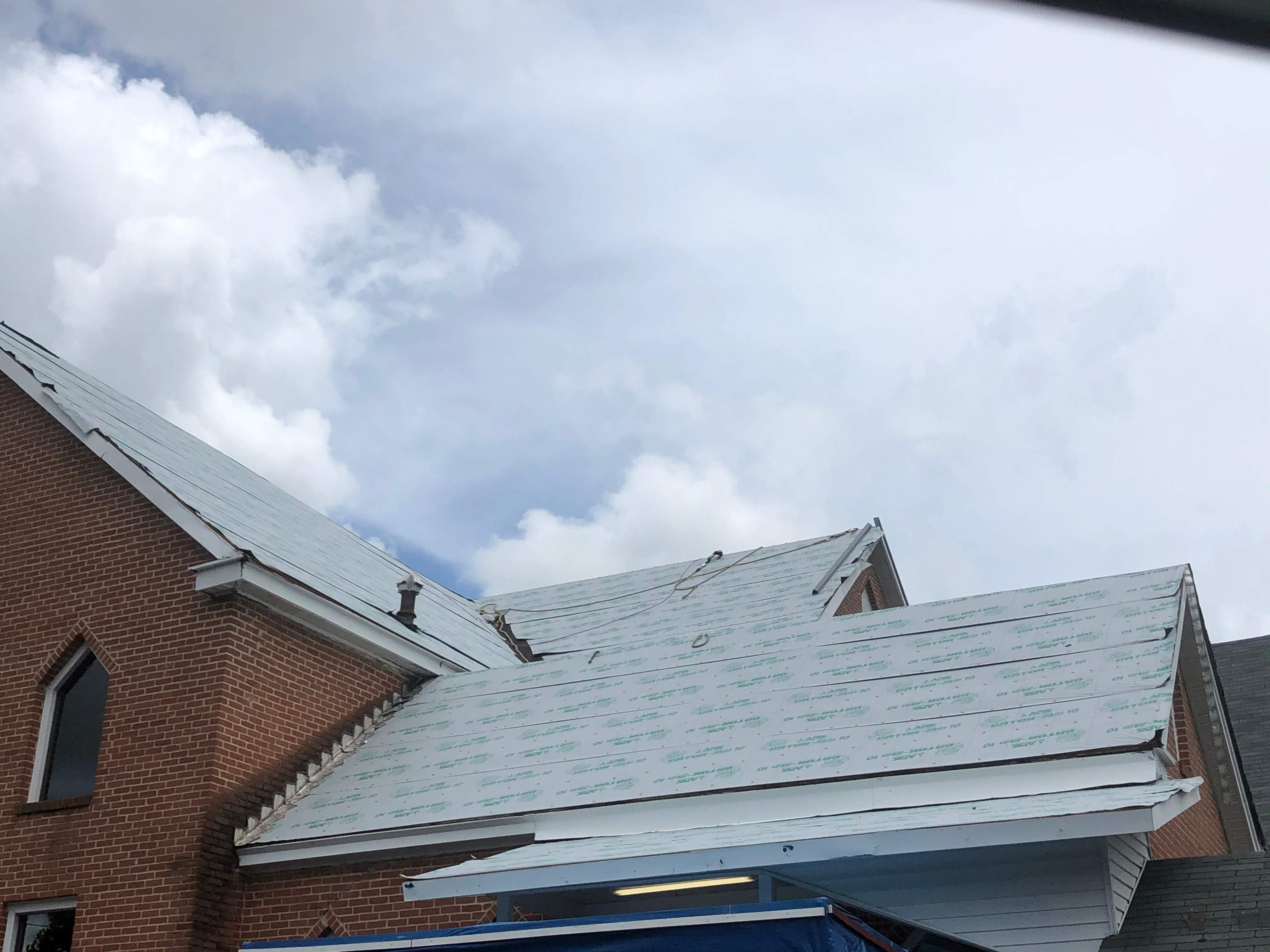 Commercial Roofing Installation - East Laurinburg Baptist Church by American Roofing NC