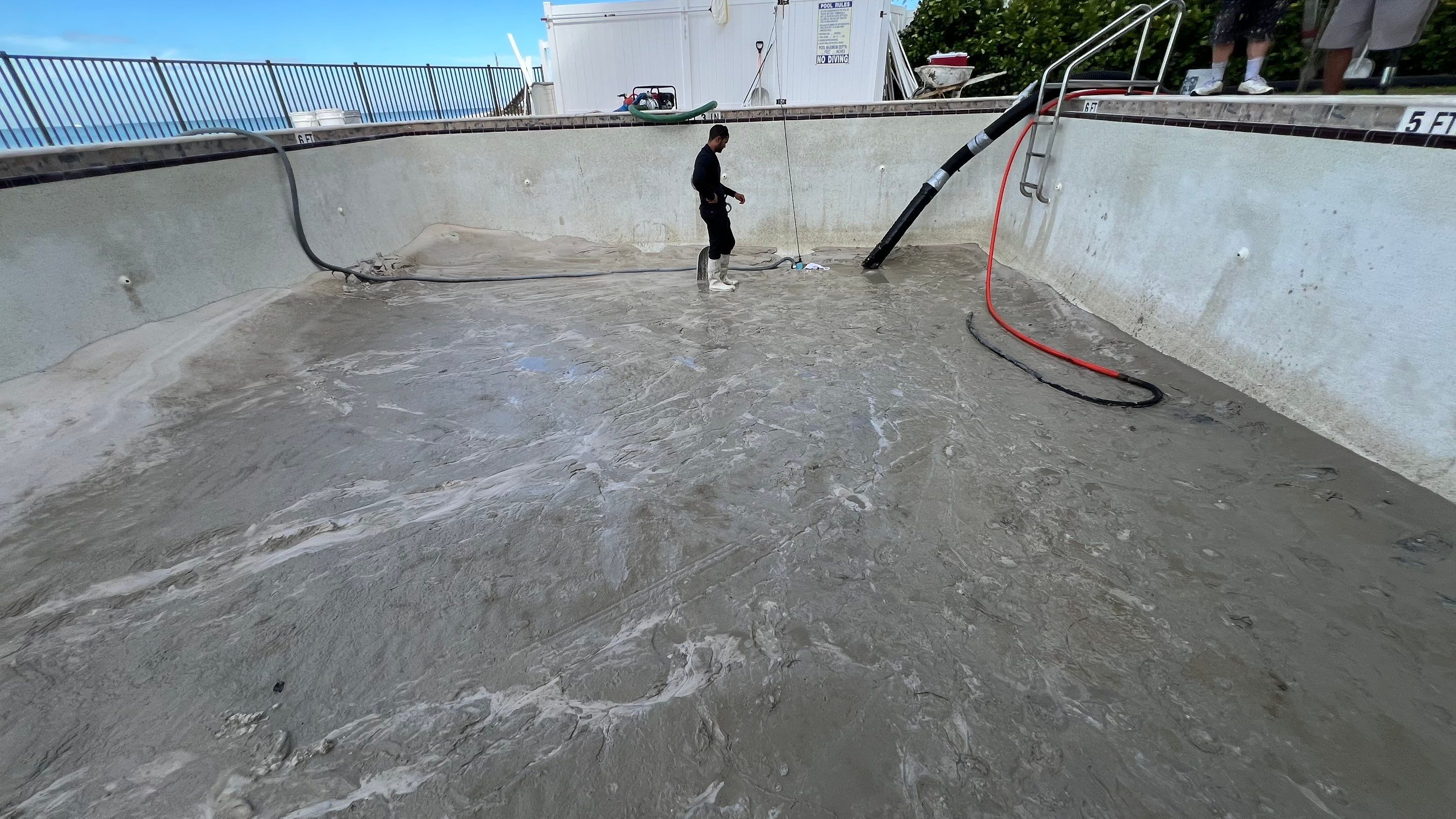 Naples Condo Pool Cleanout by APS Power & Water