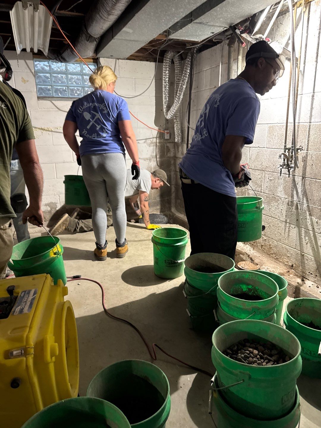 Interior Drain Tile Installation near Columbia Heights, MN by Waterproofing Northeast