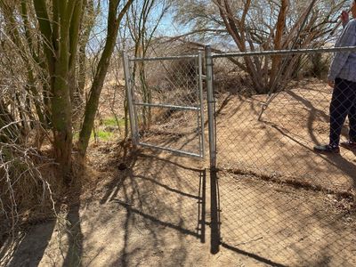 Fence Installation using chain -link
