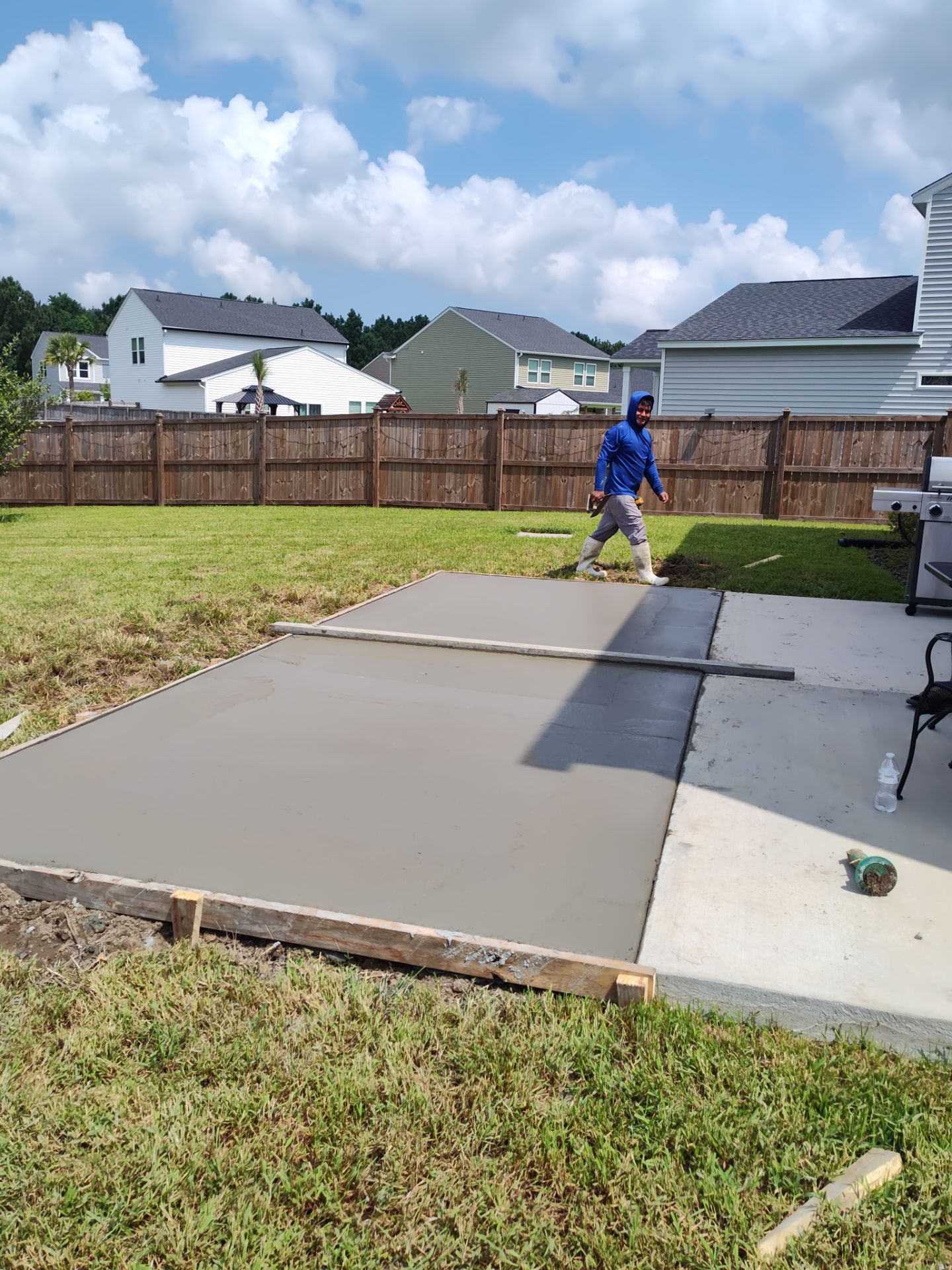 Boat storage concrete by Cornerstone Home Builders, LLC