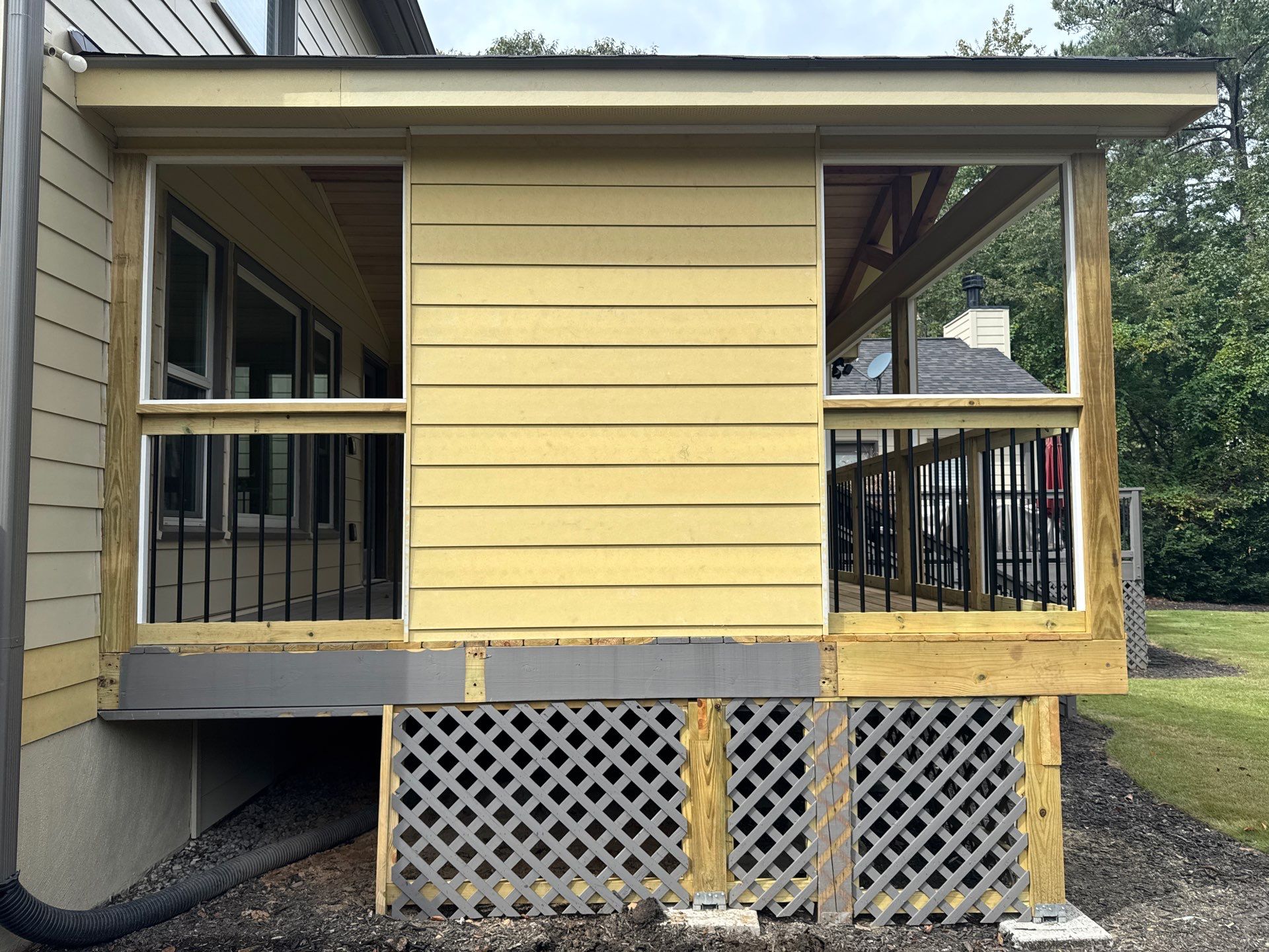 Custom Multi-Level Composite Deck and Screened-In Porch in Marietta by Swift Home Renovations