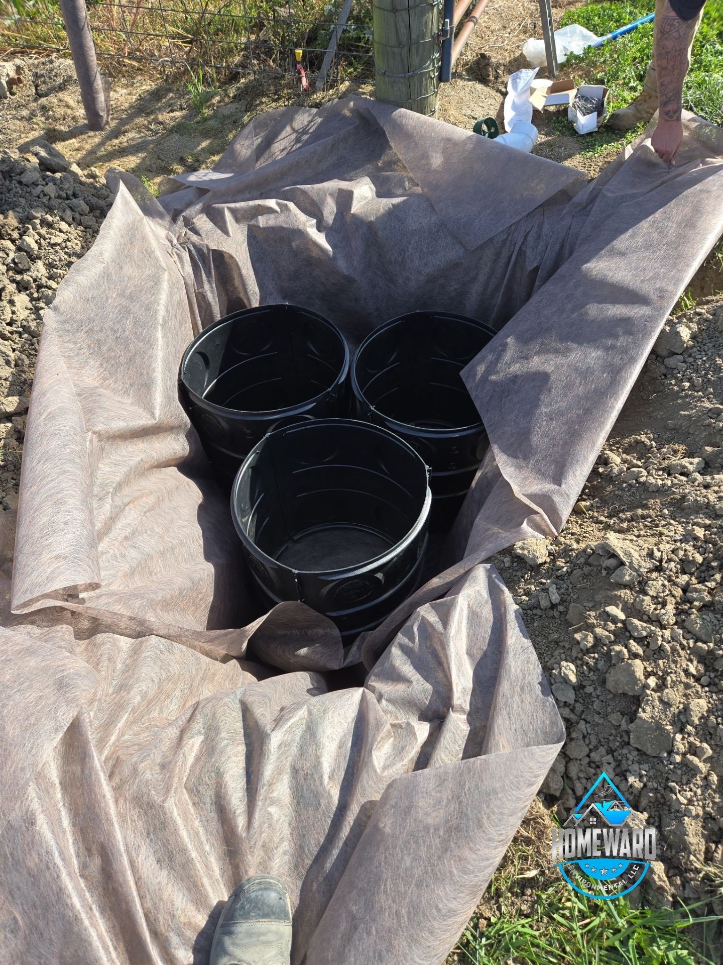 Exterior Open Faced Drainage  by Homeward Environmental LLC