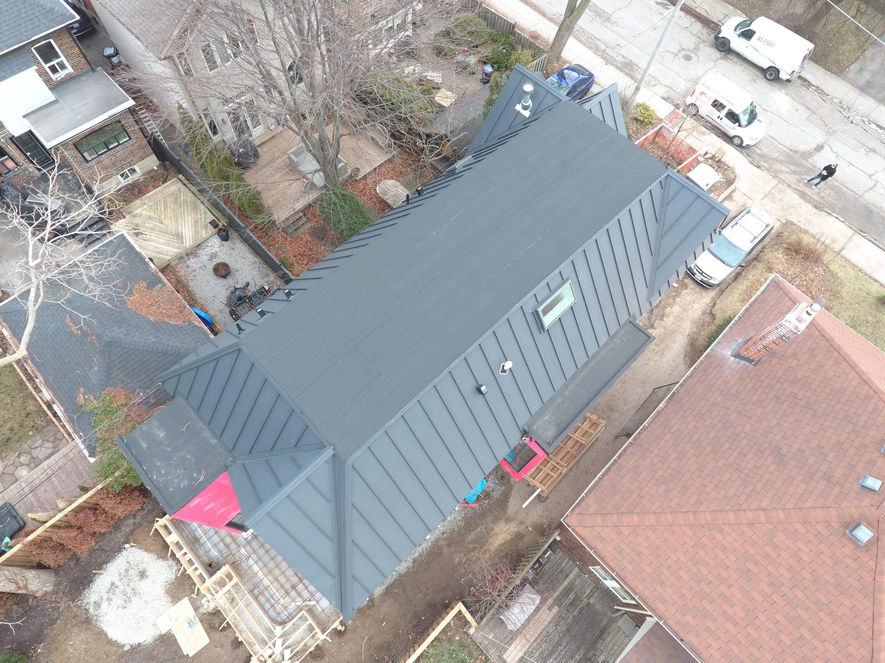 New Home Construction using 24 Ga Standing Seam Metal by Jay Carter Roofing & Sheet Metal