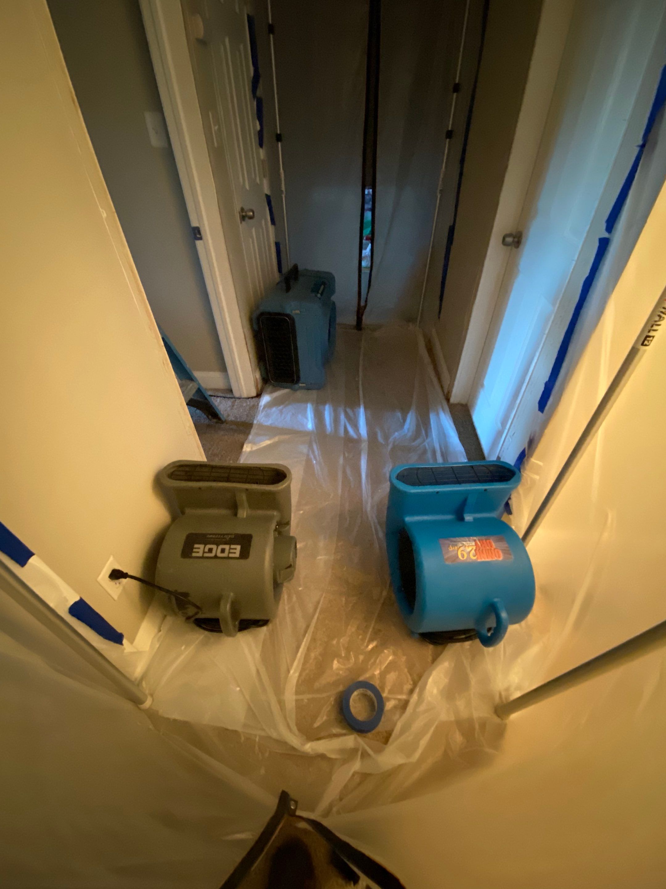 Water Damage 2nd Floor Hallway by Chicagoland Water Medics