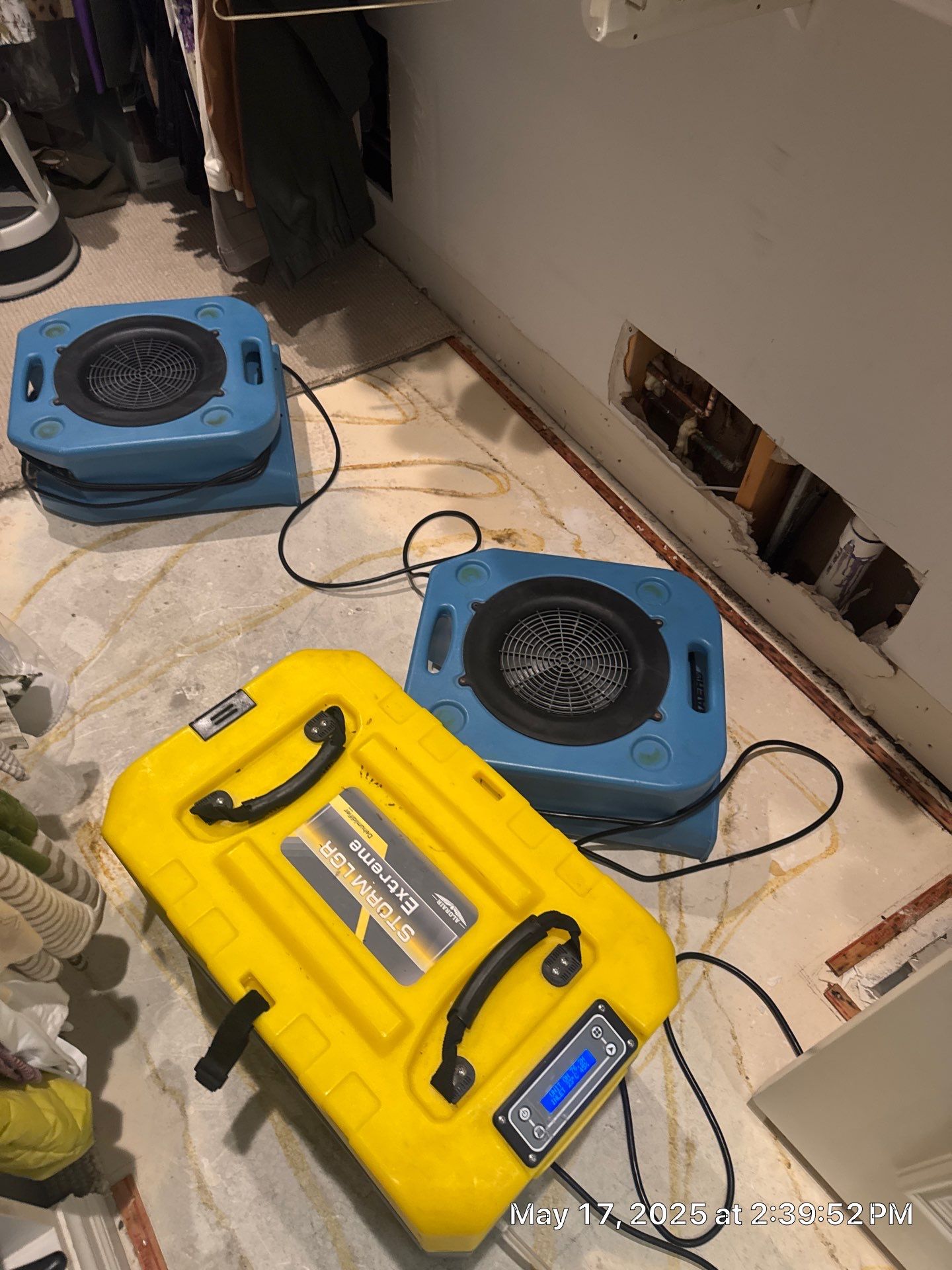 Water Damage using Drying Equipment by SuperClean 
