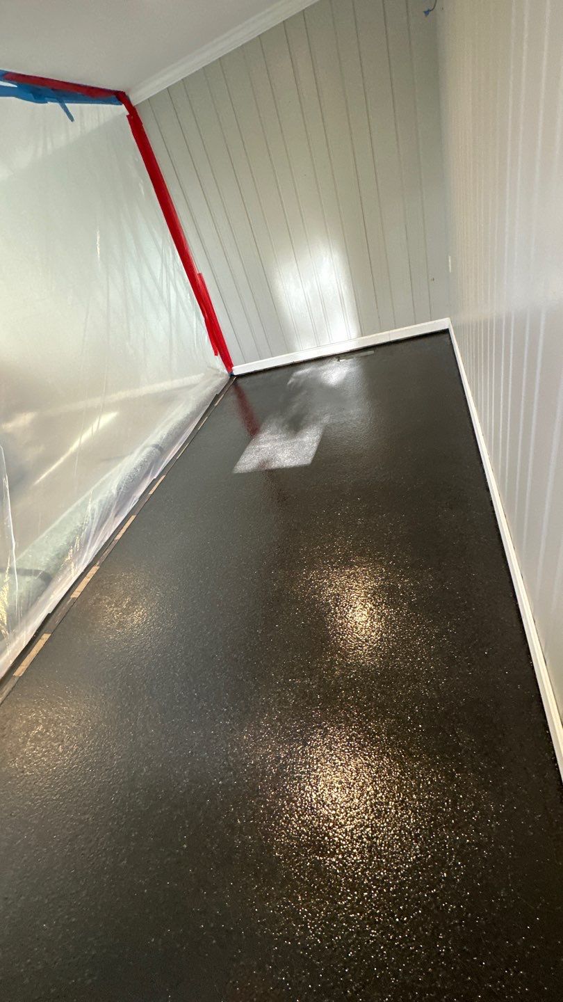 Twilight Garage, Walkway and Porch Project in Pittsburgh by Floors in a Day, Inc