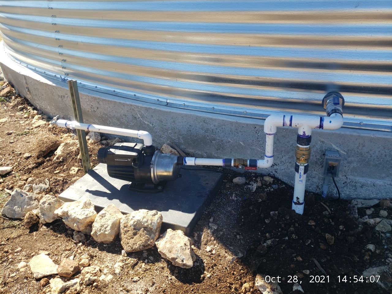 150K Equestrian center with 25K backup tank for potable water. by Hill Country Rain Water