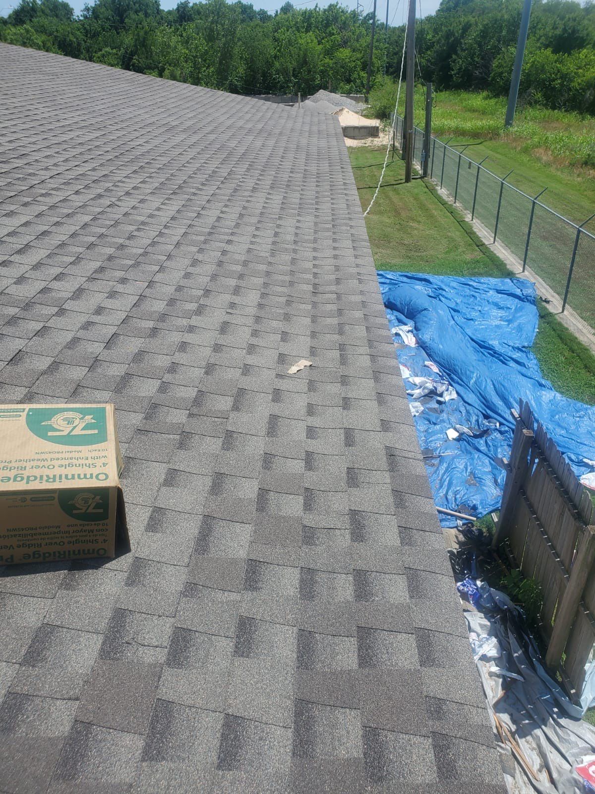 Reroof using GAF HDZ Weathered Wood by Castillo Roofing