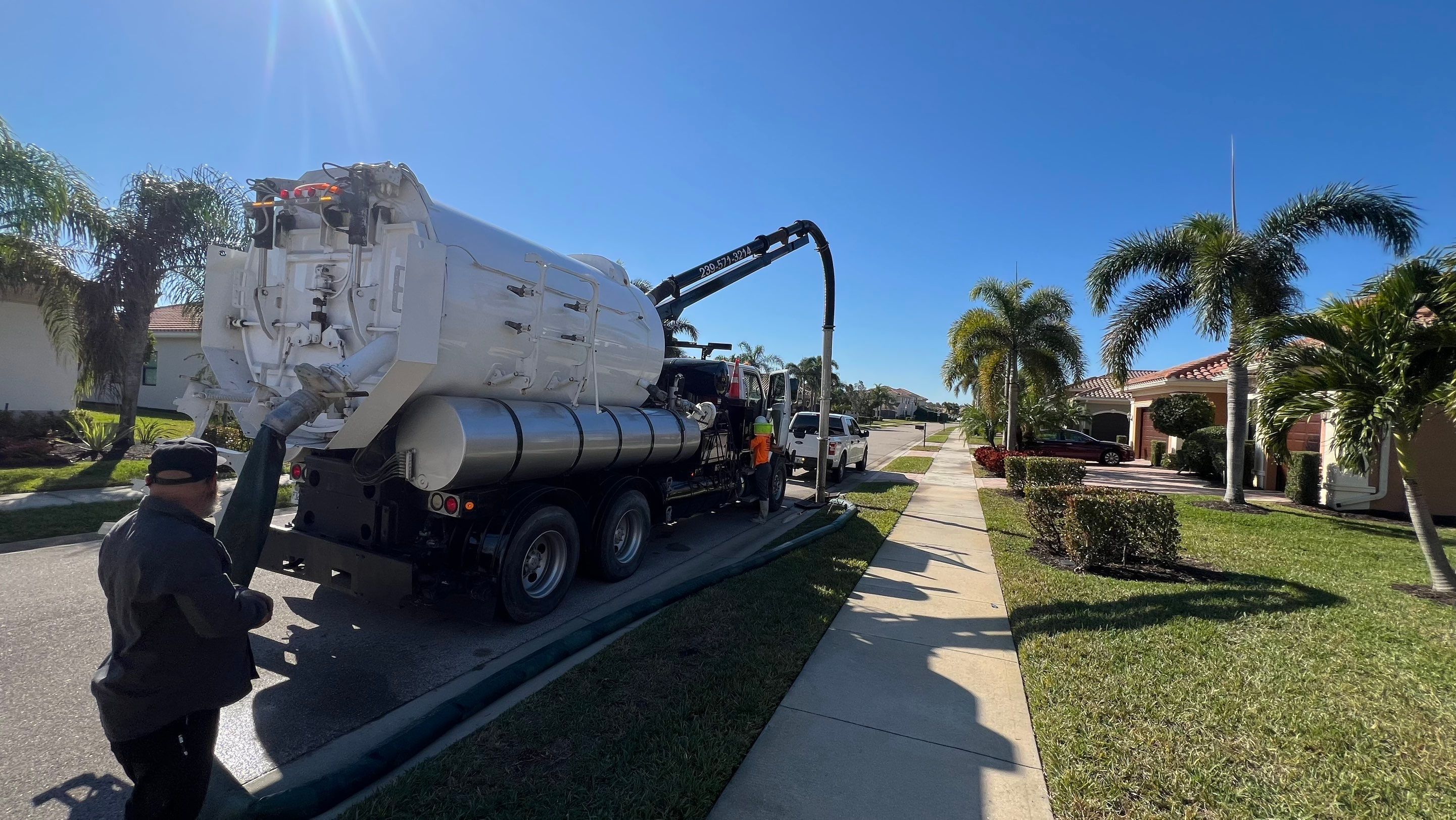 Naples Association Catch Basin Cleaning using Vactor Truck by APS Power & Water