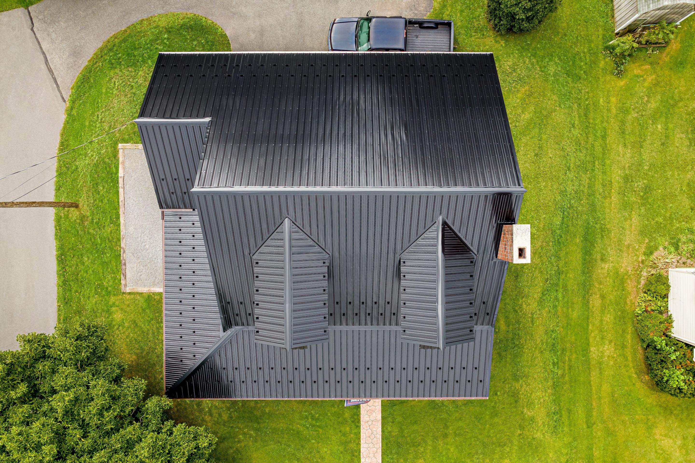 Metal Roof-black by Esh Builders