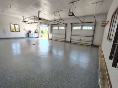 Feather Grey Garage Floor Coating Installation in Valley Springs