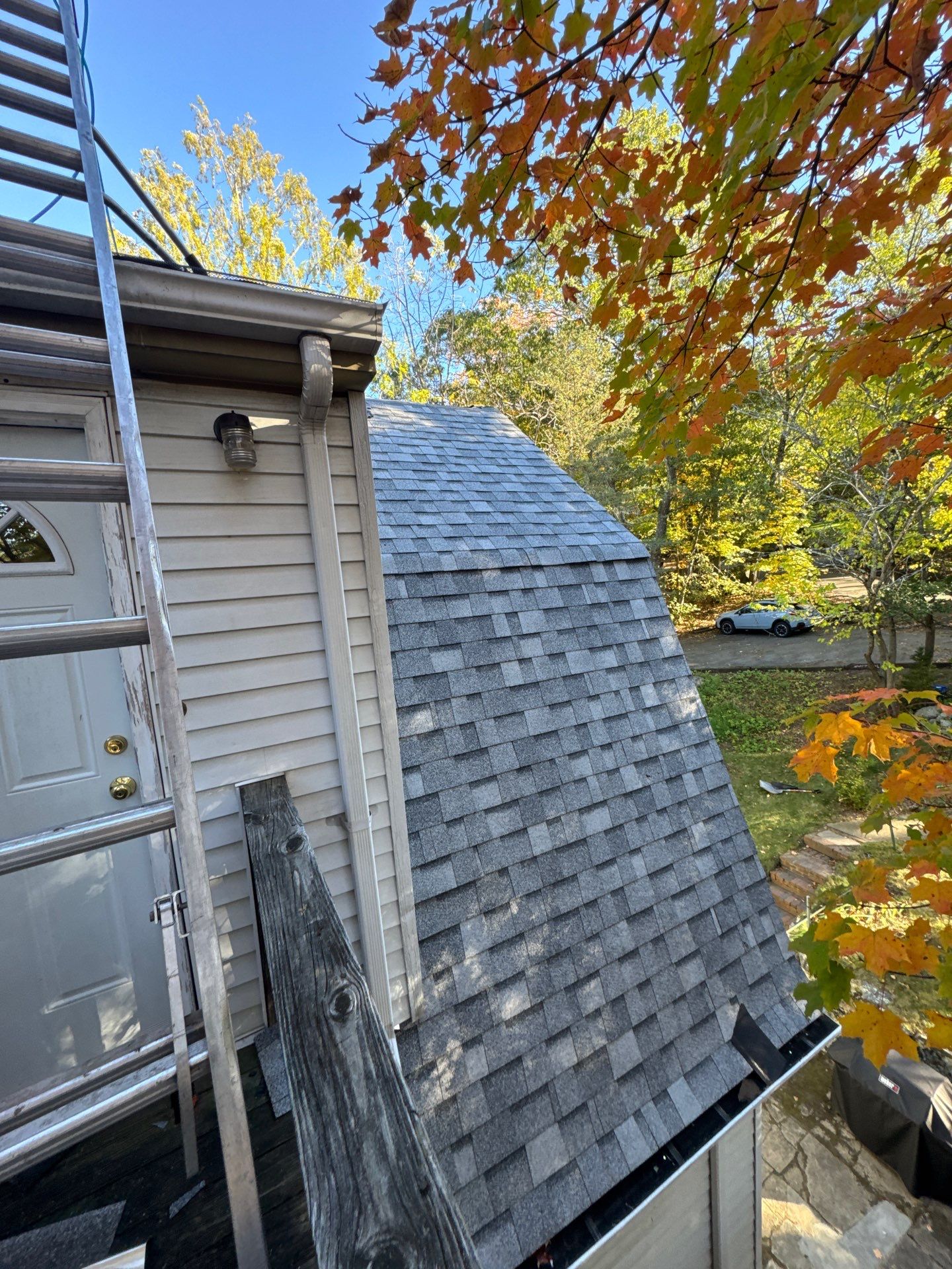 Full Roof & Porch EPDM Replacement with Skylight and Chimney Repairs by Mighty Dog Roofing of Greater Middlesex County