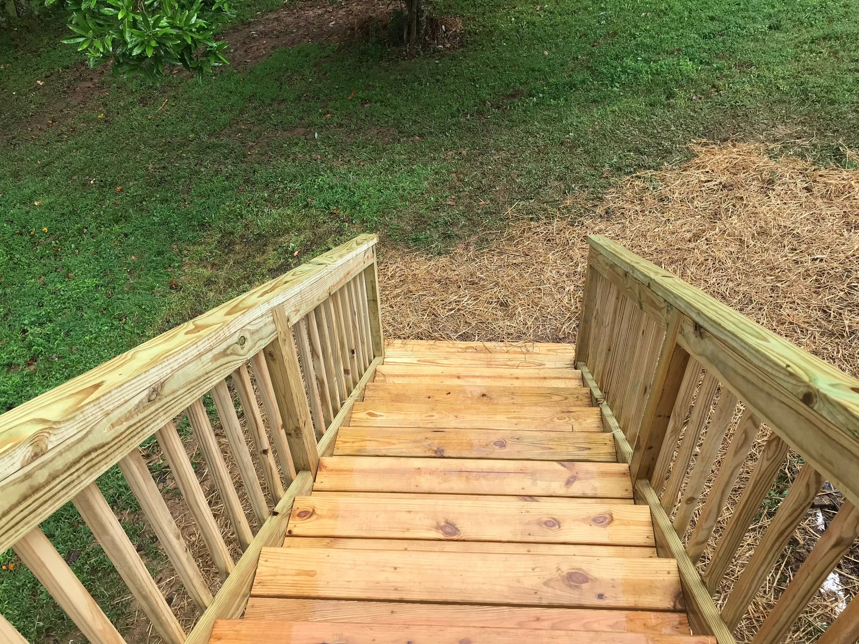 Deck Installation using Pressure Treated Lumber by Secure Construction Company Inc