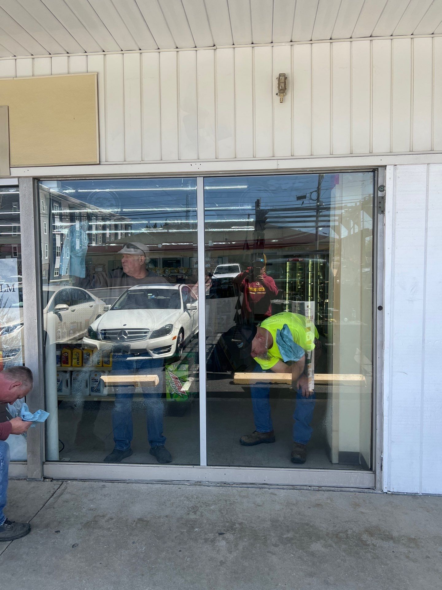 Repaired Broken Window & Installed Division Bar by Service Glass Inc