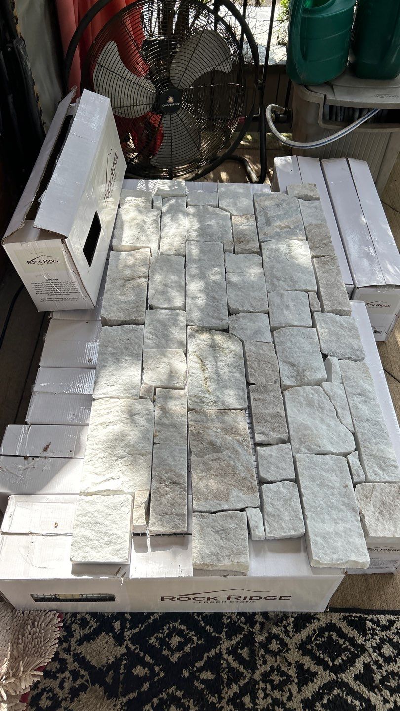 Natural Stone Fireplace by Footprints Floors of Nashville