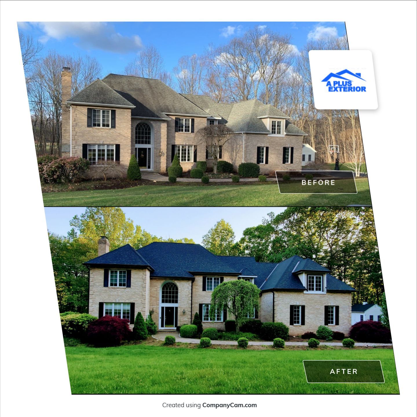 Residential Roofing Installation using Owens Corning TruDefinition Onyx Black by A Plus Exterior