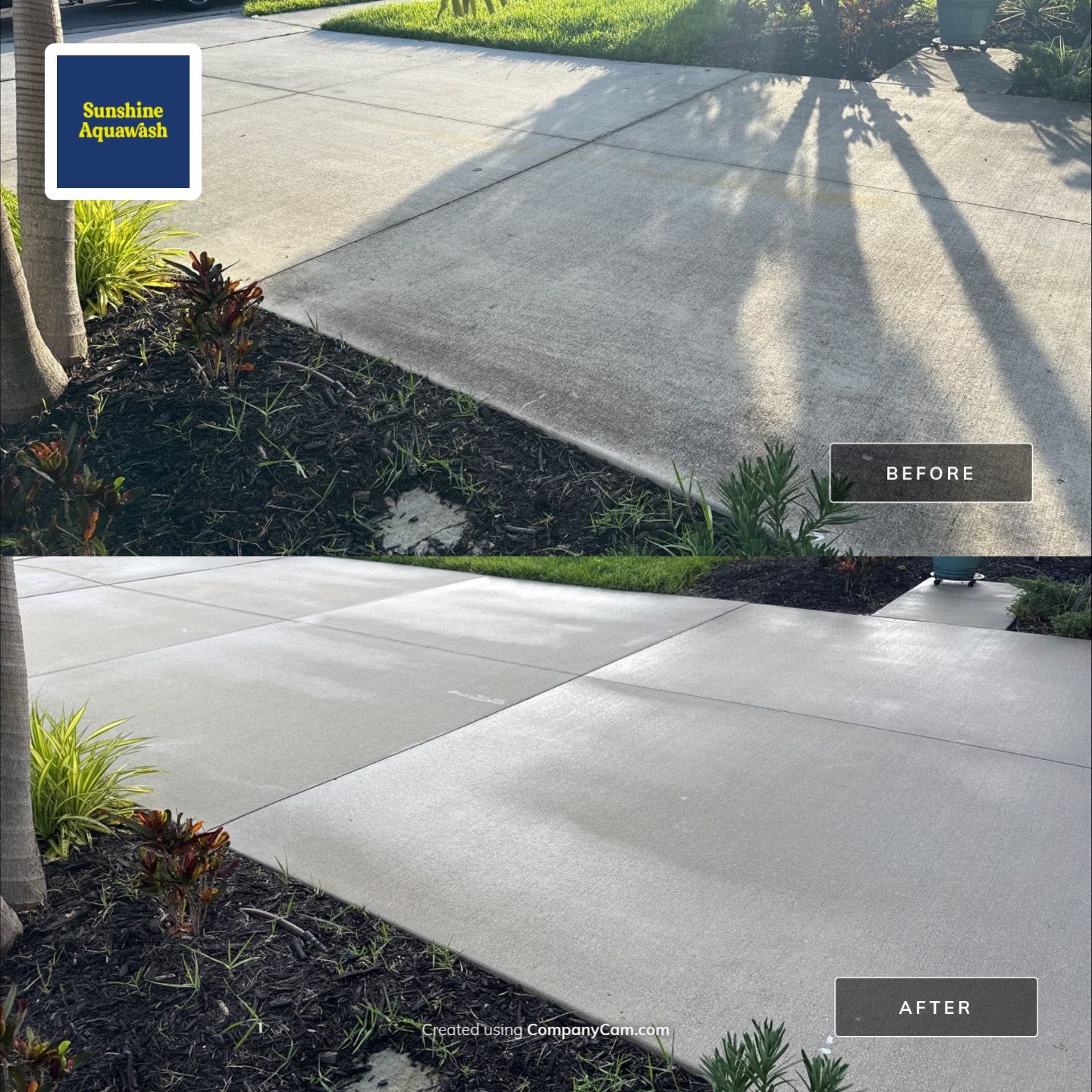 Concrete Driveway Cleaning Trevesta Palmetto FL by Sunshine AquaWash