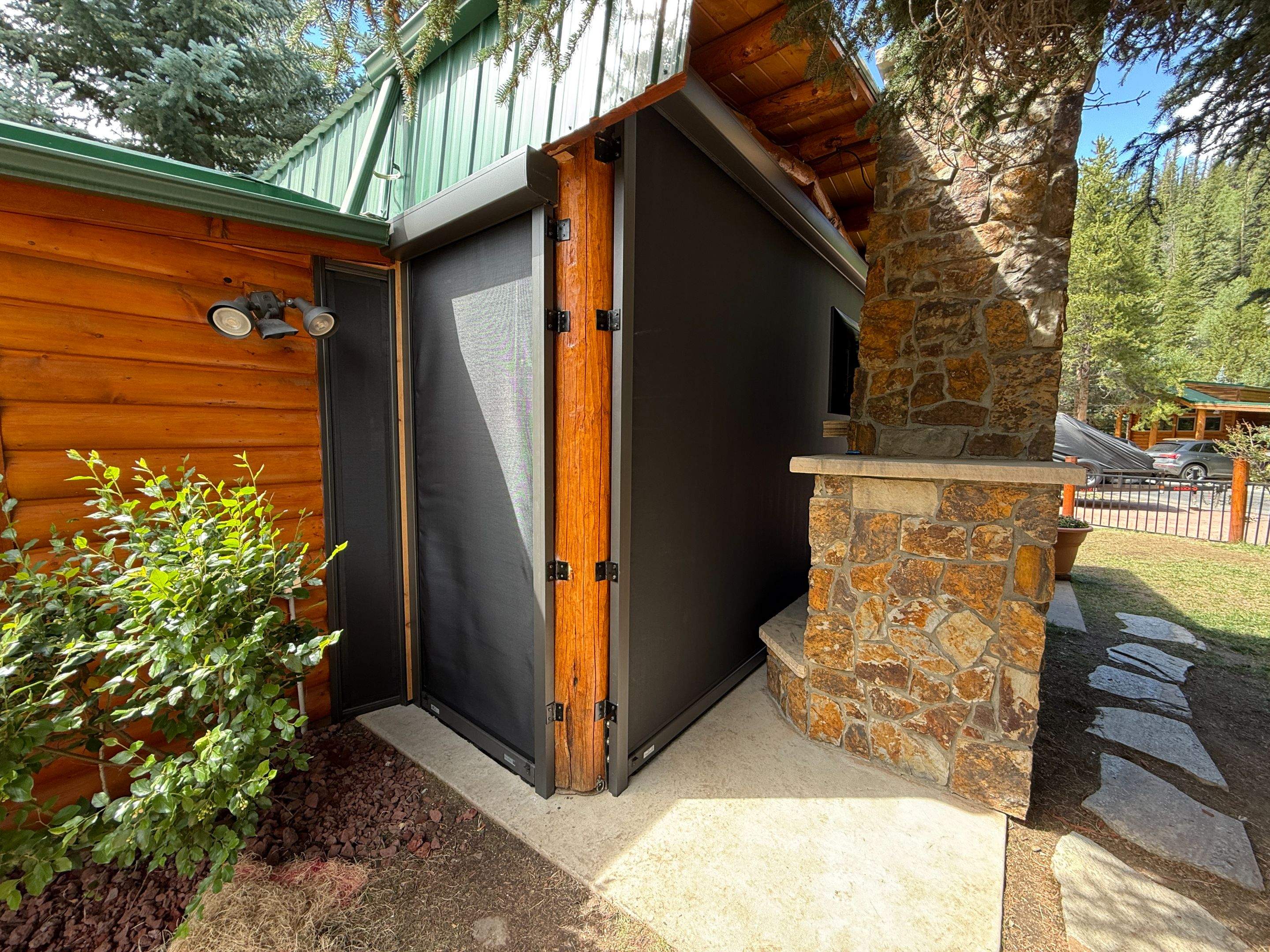 Motorized Screens using Progressive MagnaTrack Screens by Outdoor Solutions Colorado