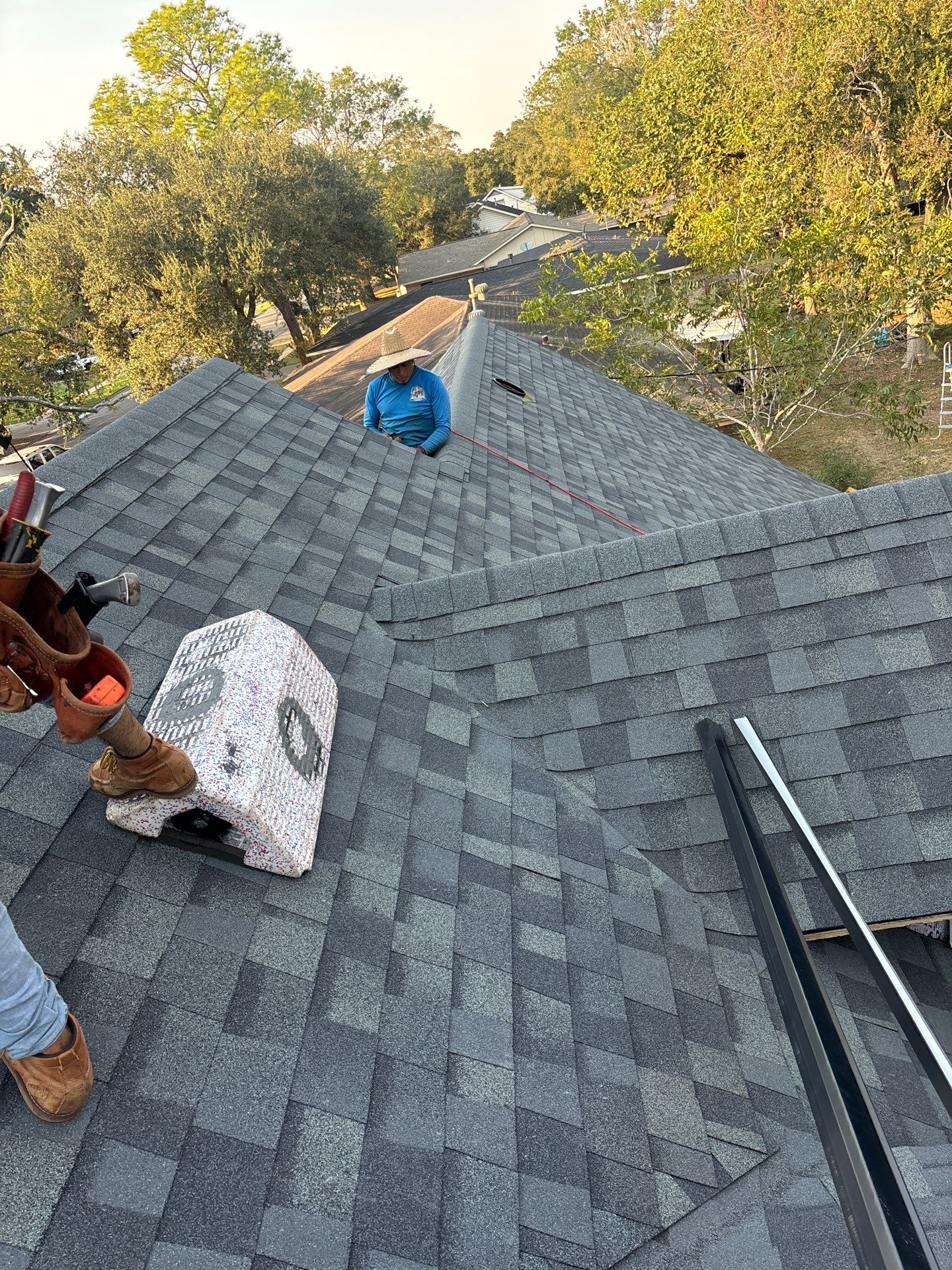 Residential Roofing Installation using Owen's Corning Duration (Lifetime) Shingles by Roof Repair Company