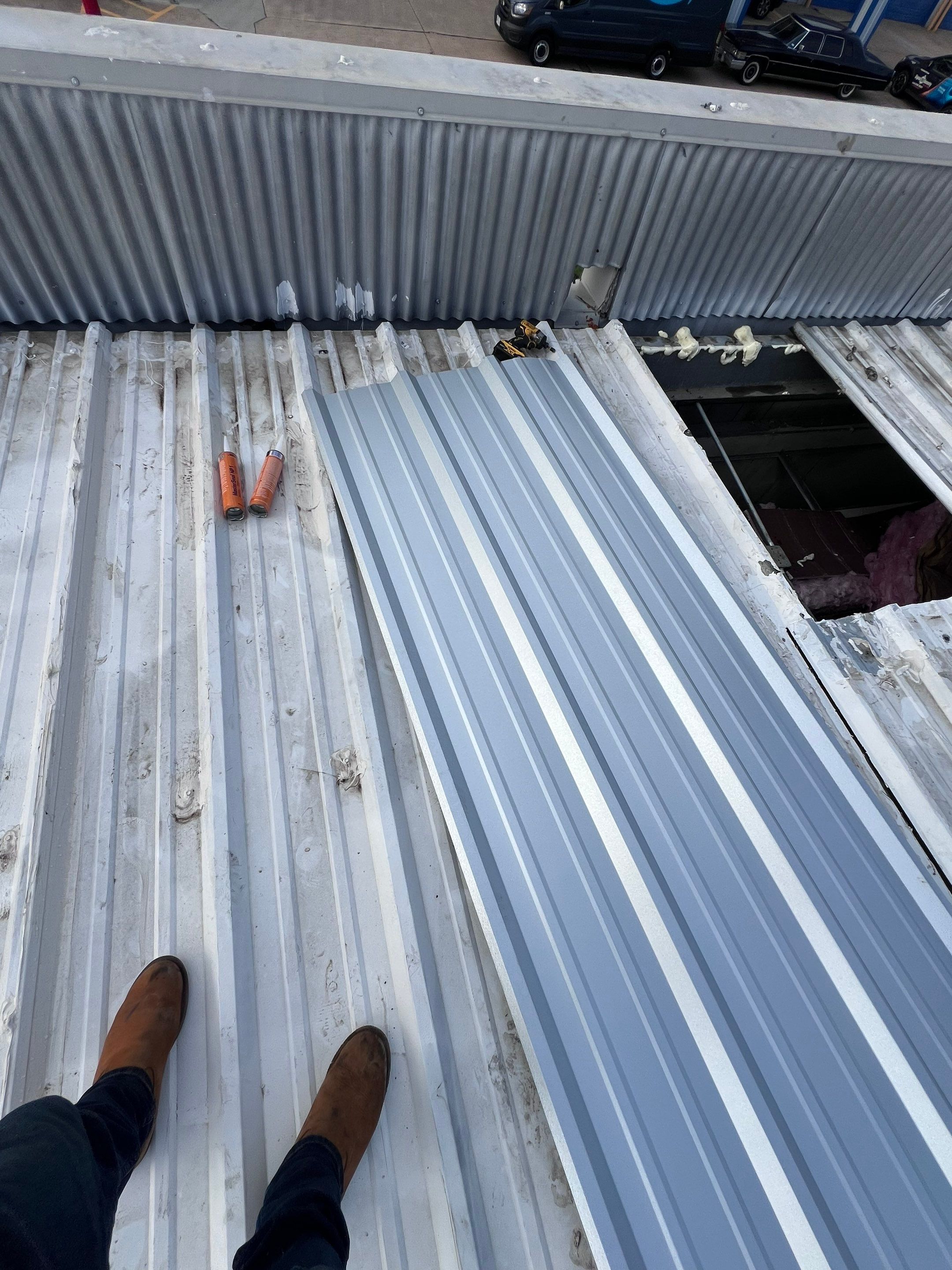 Commercial Roofing Repair using Metal by Roof Repair Company