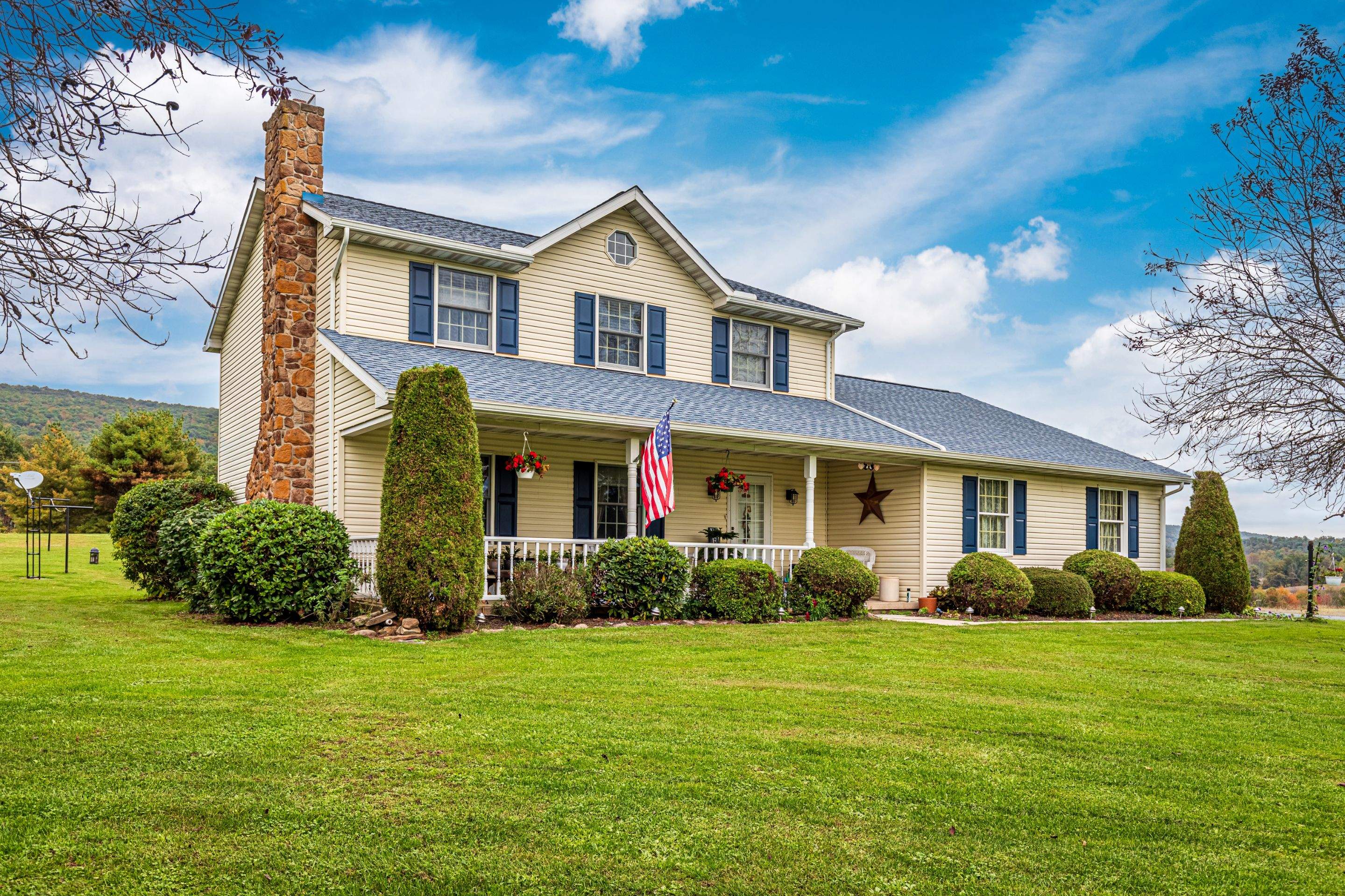 Shingle Roof-biscayne blue- and windows by Esh Builders