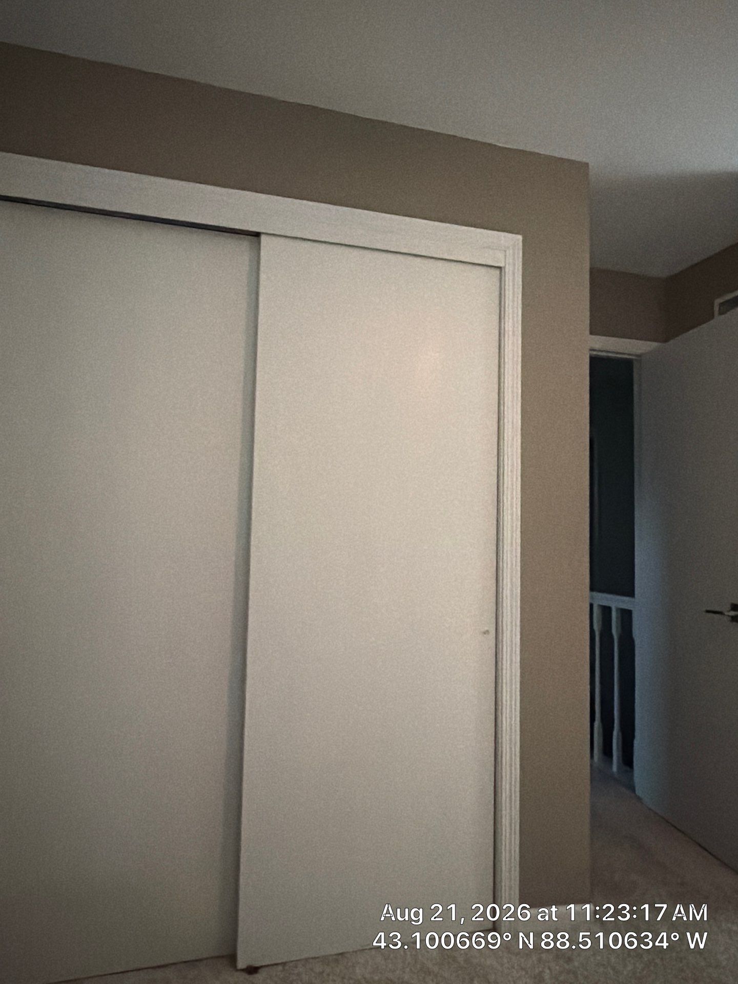 Interior Sliding Closet Door and Trim Installation in Oconomowoc by CompanyCam Sales Demo