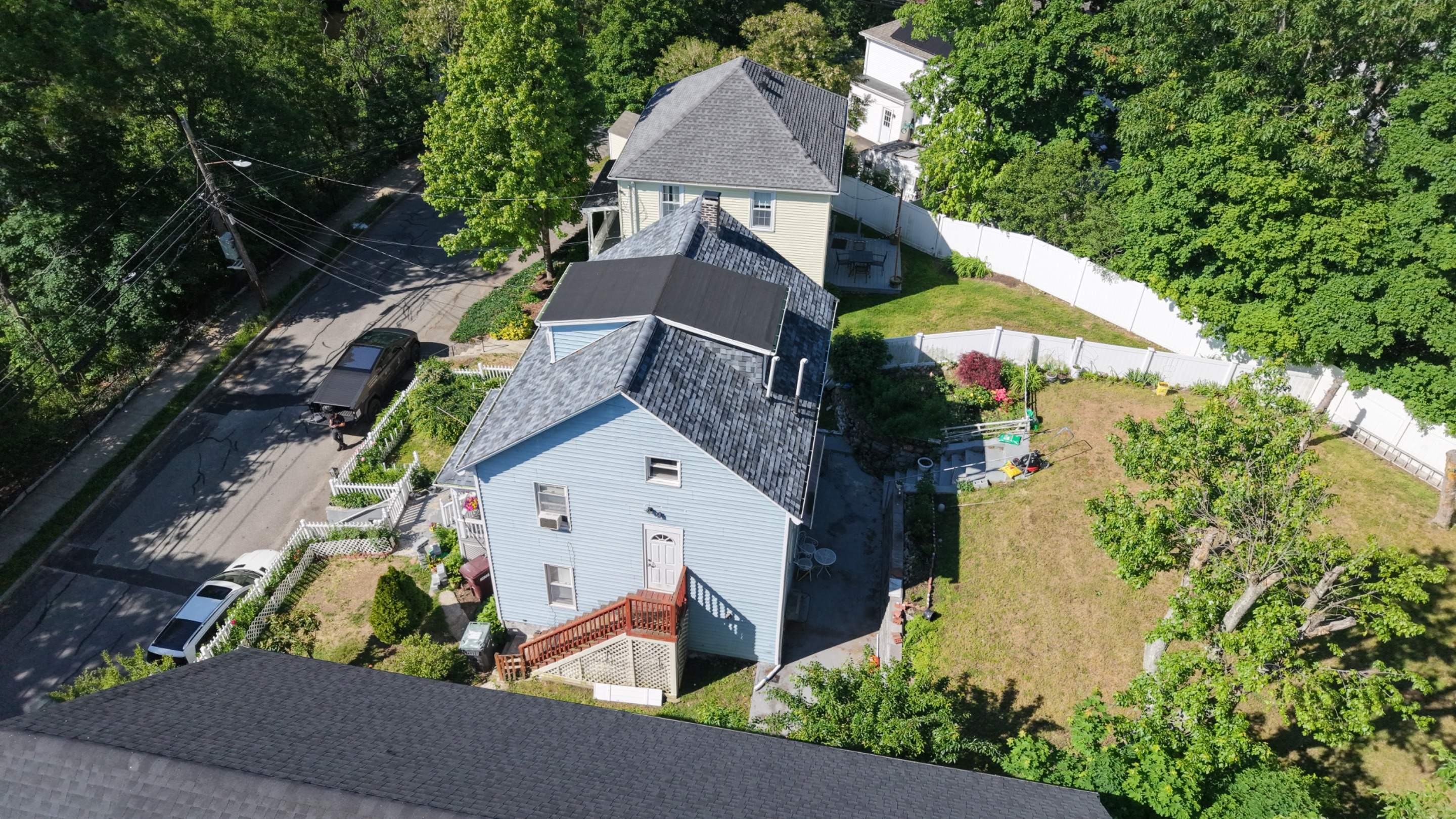 Full Roof Replacement in Dedham, MA – Owens Corning Duration Designer, Pacific Wave with EPDM Flat Dormer by JOHNNYS PRO