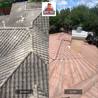 Tile Roof Wash Project in Garden Ridge