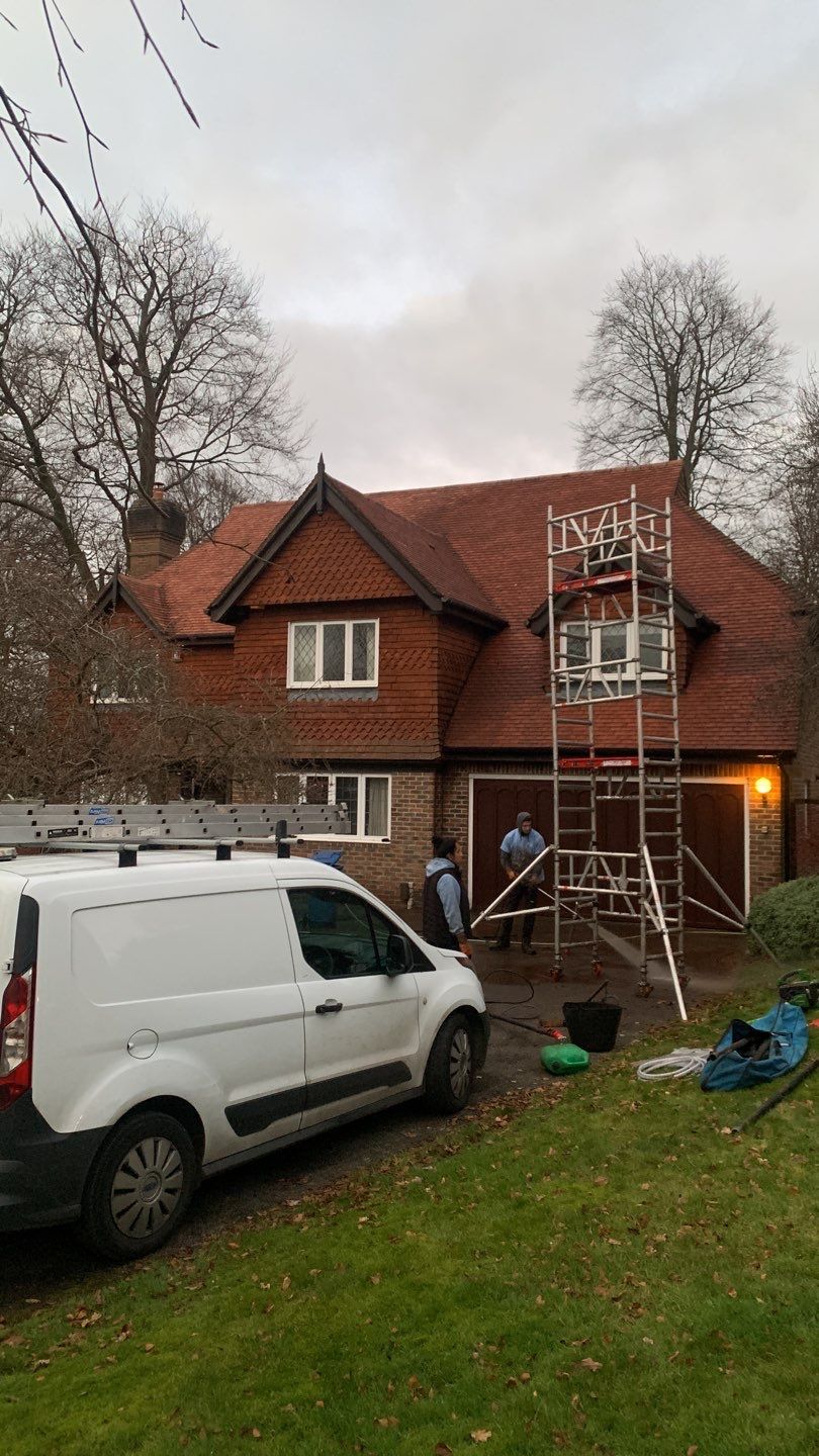 Roof Clean using Honda 15lpm Low Pressure Washing Machine by Ges Exterior Cleaning ltd