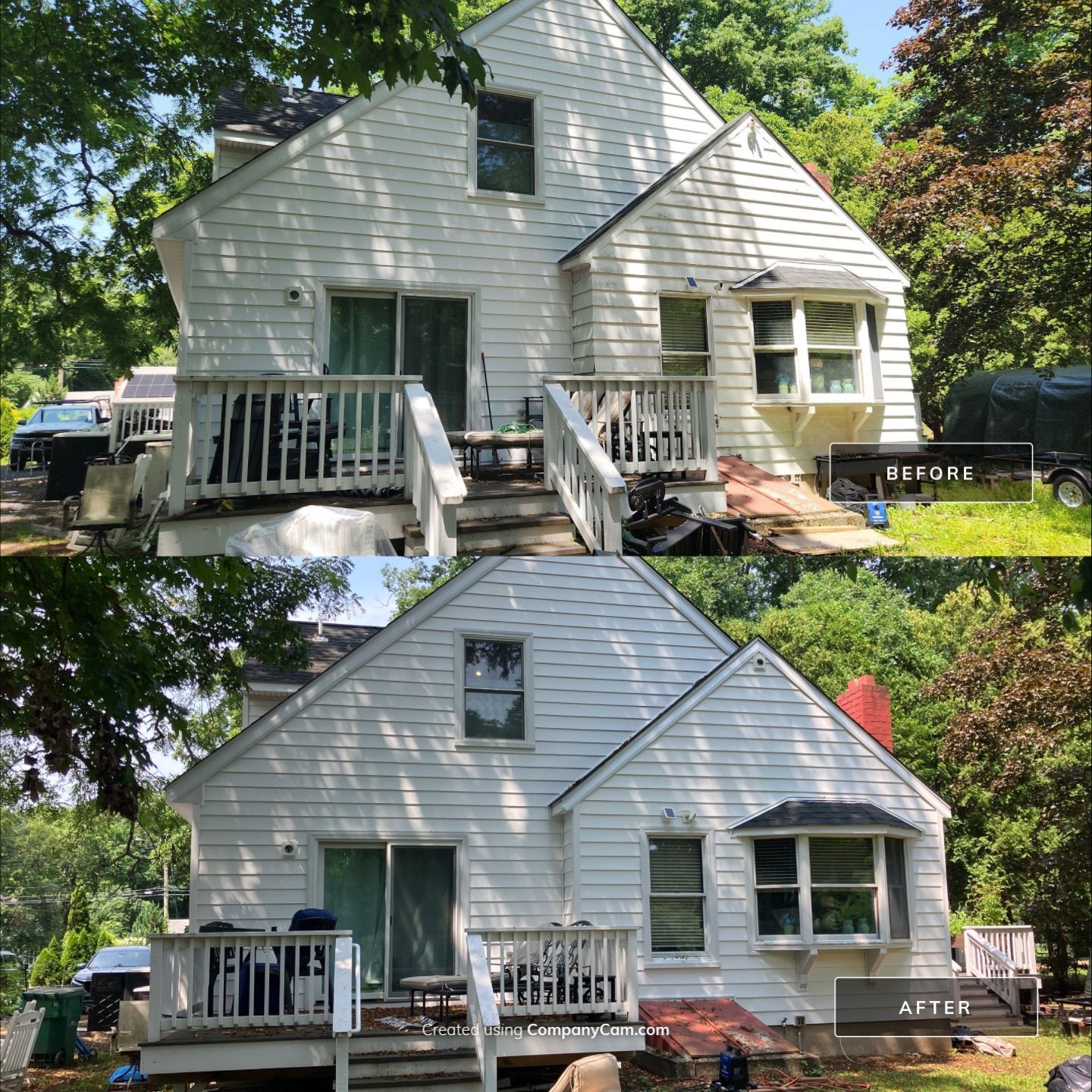 Siding using Cert. Cedar Impressions D/7 Perfection Straight Bottom, White by DiGiorgi Roofing and Siding Inc