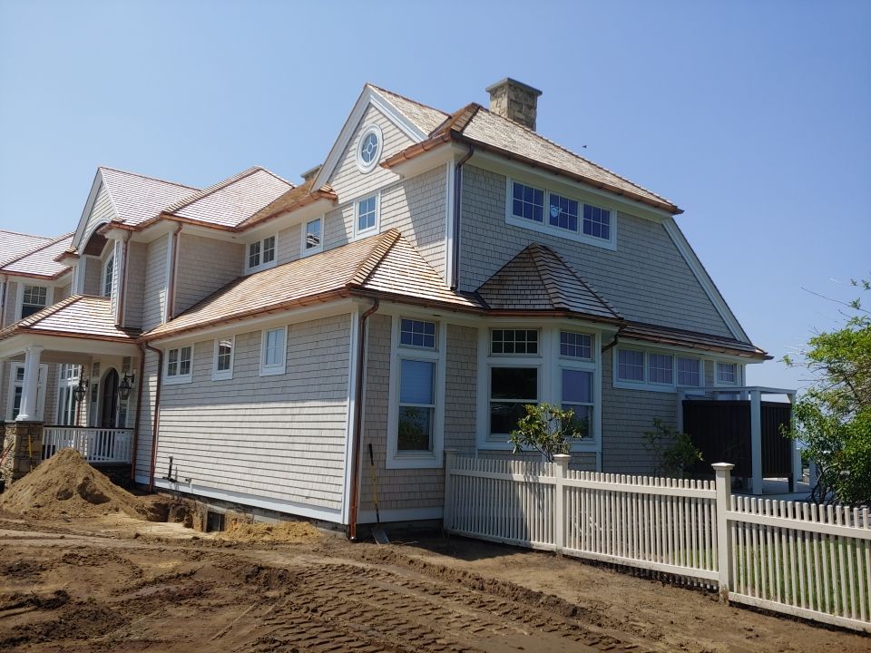 Gutter Installation using 6" Half Round Copper Gutter in East Sandwich, MA by Gutter Pro Enterprises