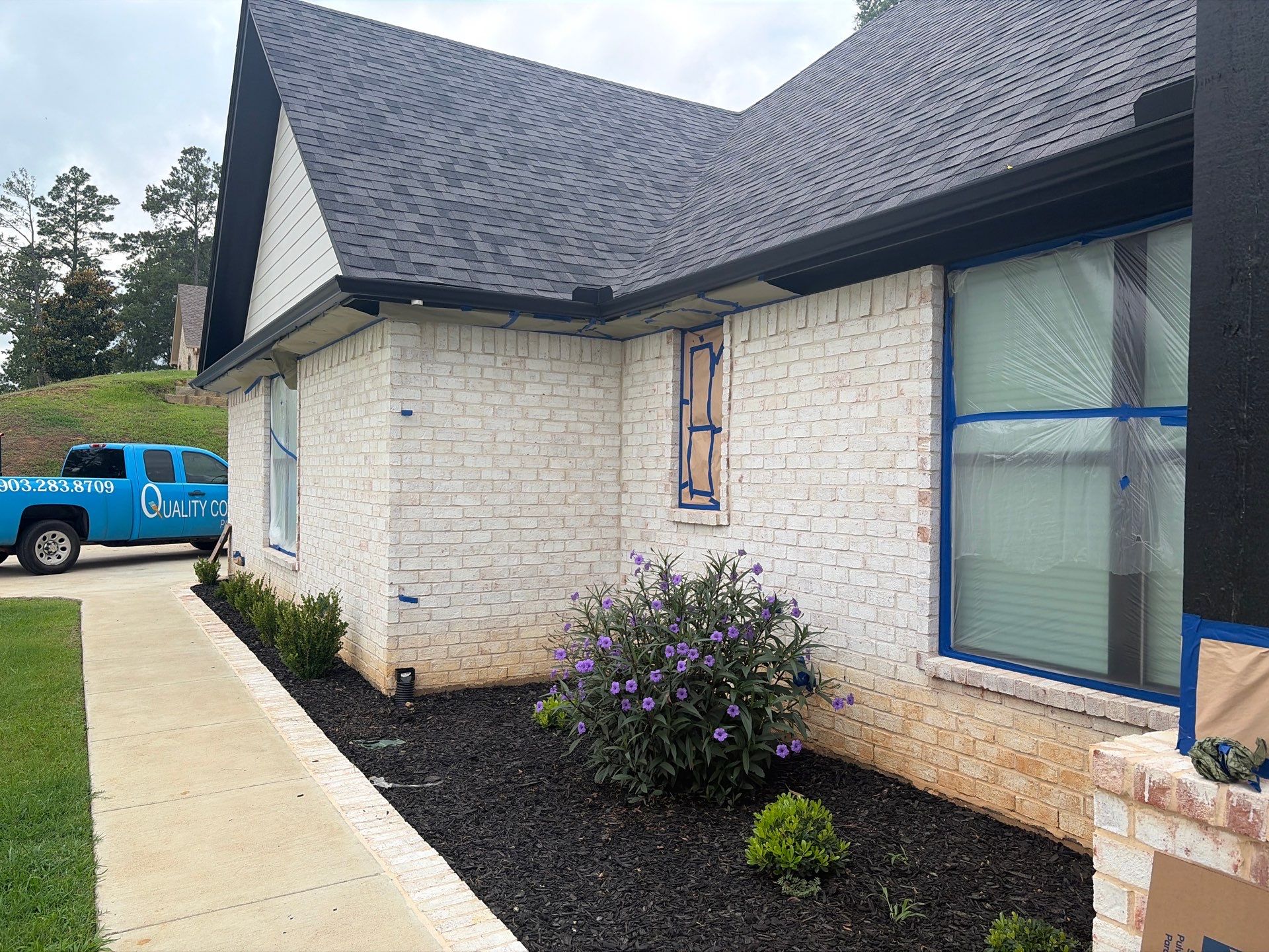 Bright Brick Repaint in Tyler, TX by Quality Coats Painting