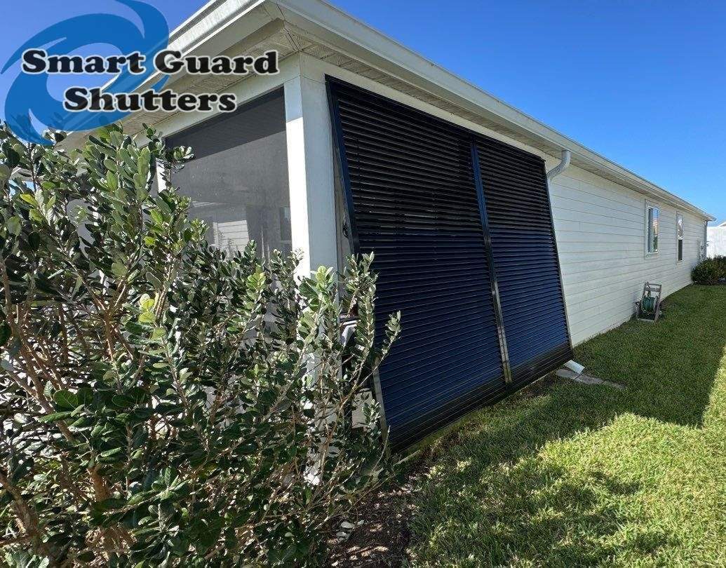 Decorative Bahamas in Jet Black by Smart Guard Shutters