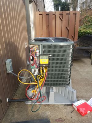 Heat pump Heating and Cooling system using Air Handler using Amana Heat Pump with Emergency Heating Coil