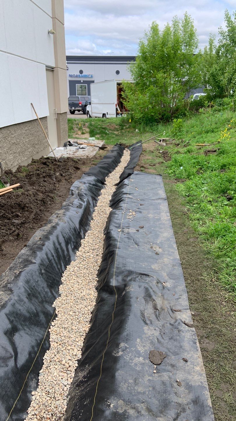 French Drain Installation – Fridley Dollar Tree by Waterproofing Northeast