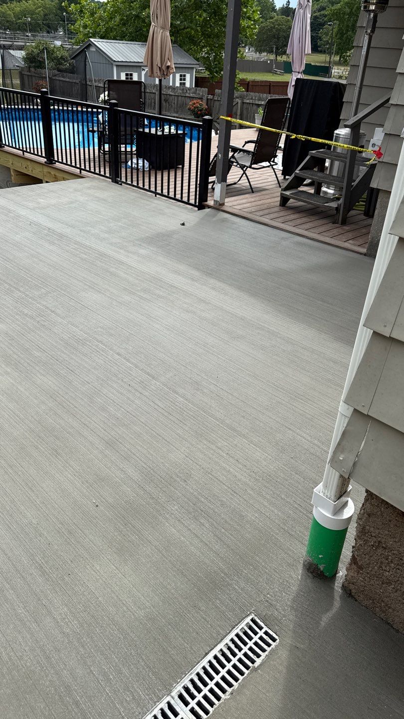 Broom Finish Patio  by NG Masonry & Construction LLC