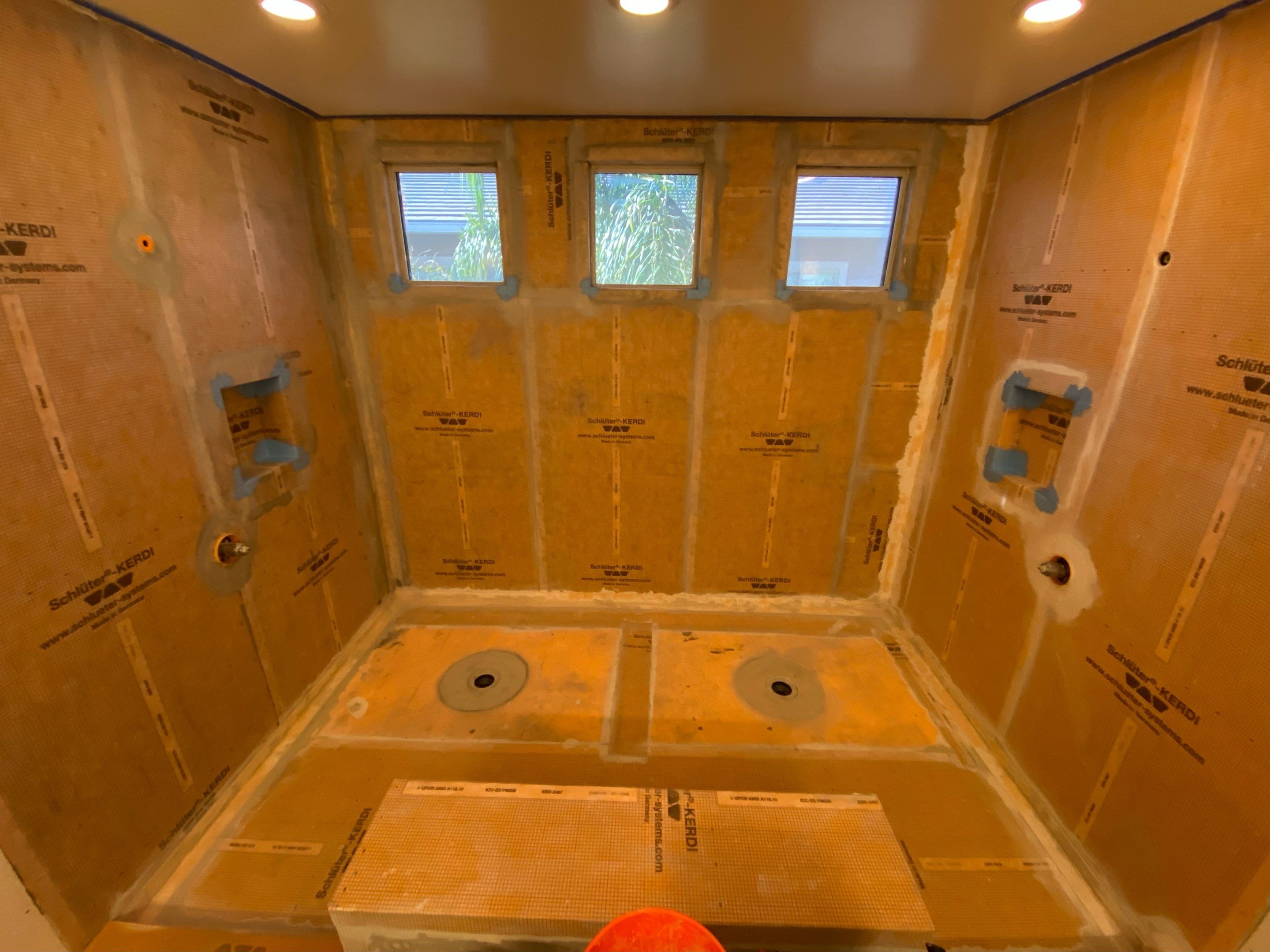 Wood Look Tile Floors and an Extra Large Shower  by Footprints Floors of Chandler 