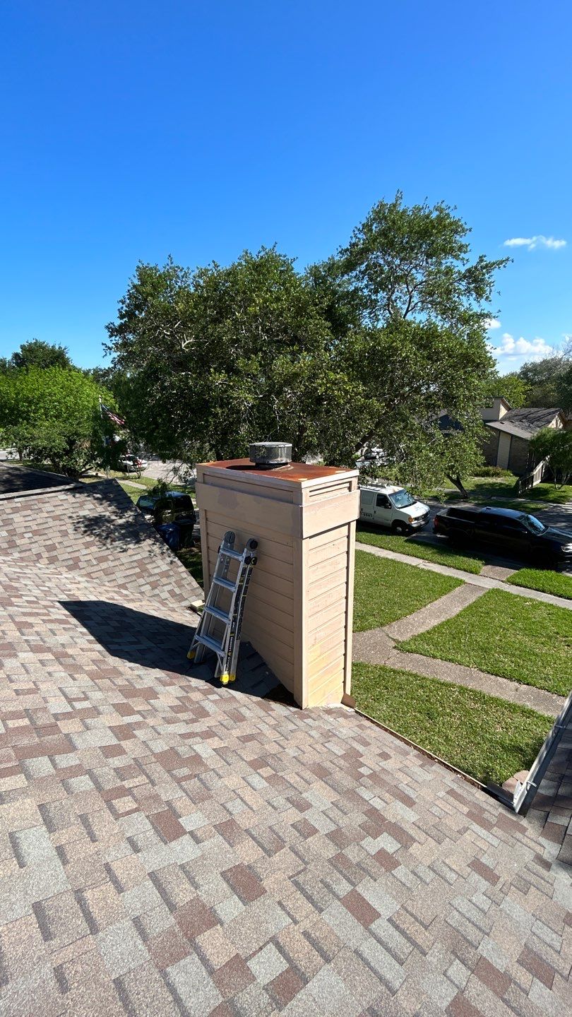Chimney Cap & Chase Replacement using Galvanized Chimney Cap & Chase by Lighthouse Roofing