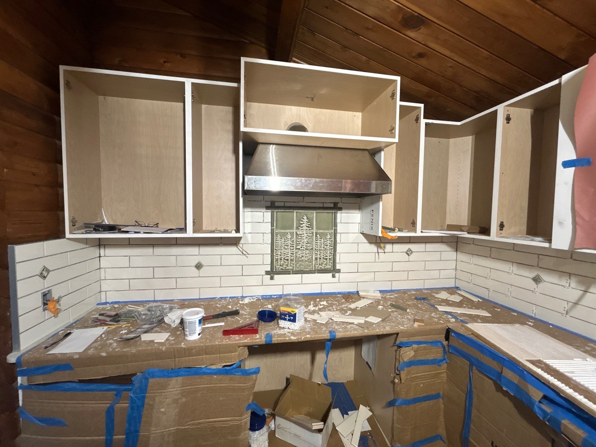 Kitchen Transformation in Newberg Log Cabin by Pinnacle Contractors