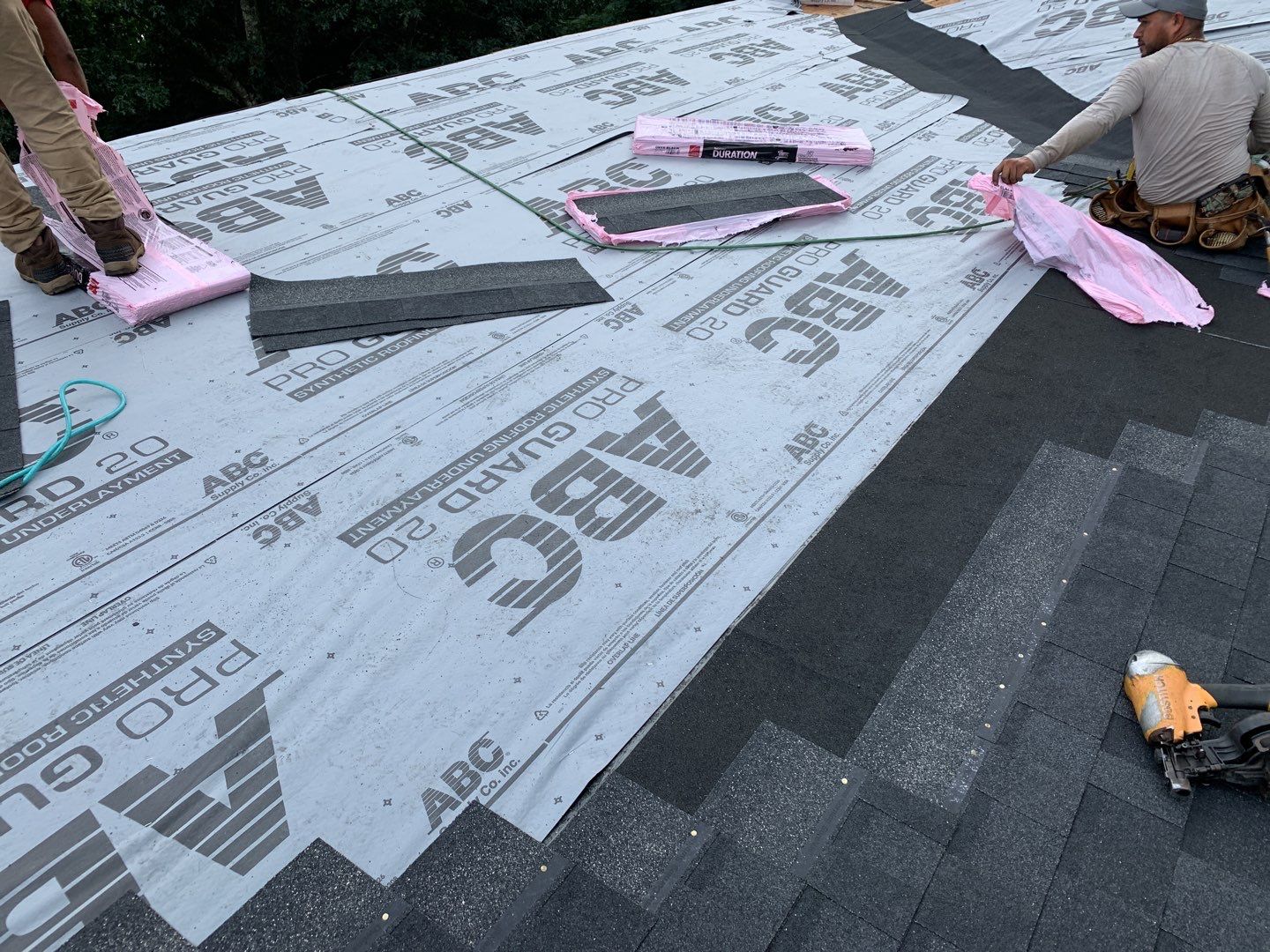 Siding Installation using Certainteed monogram charcoal gray Owens Corning Onyx Black by A Plus Exterior