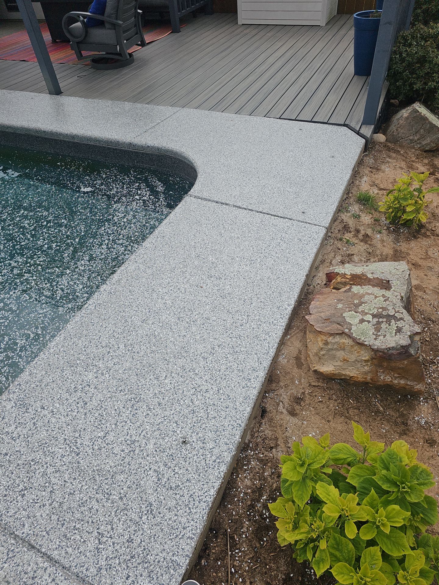 Patio & Pool Deck Coating using Slate Stone by Copperhead Coatings