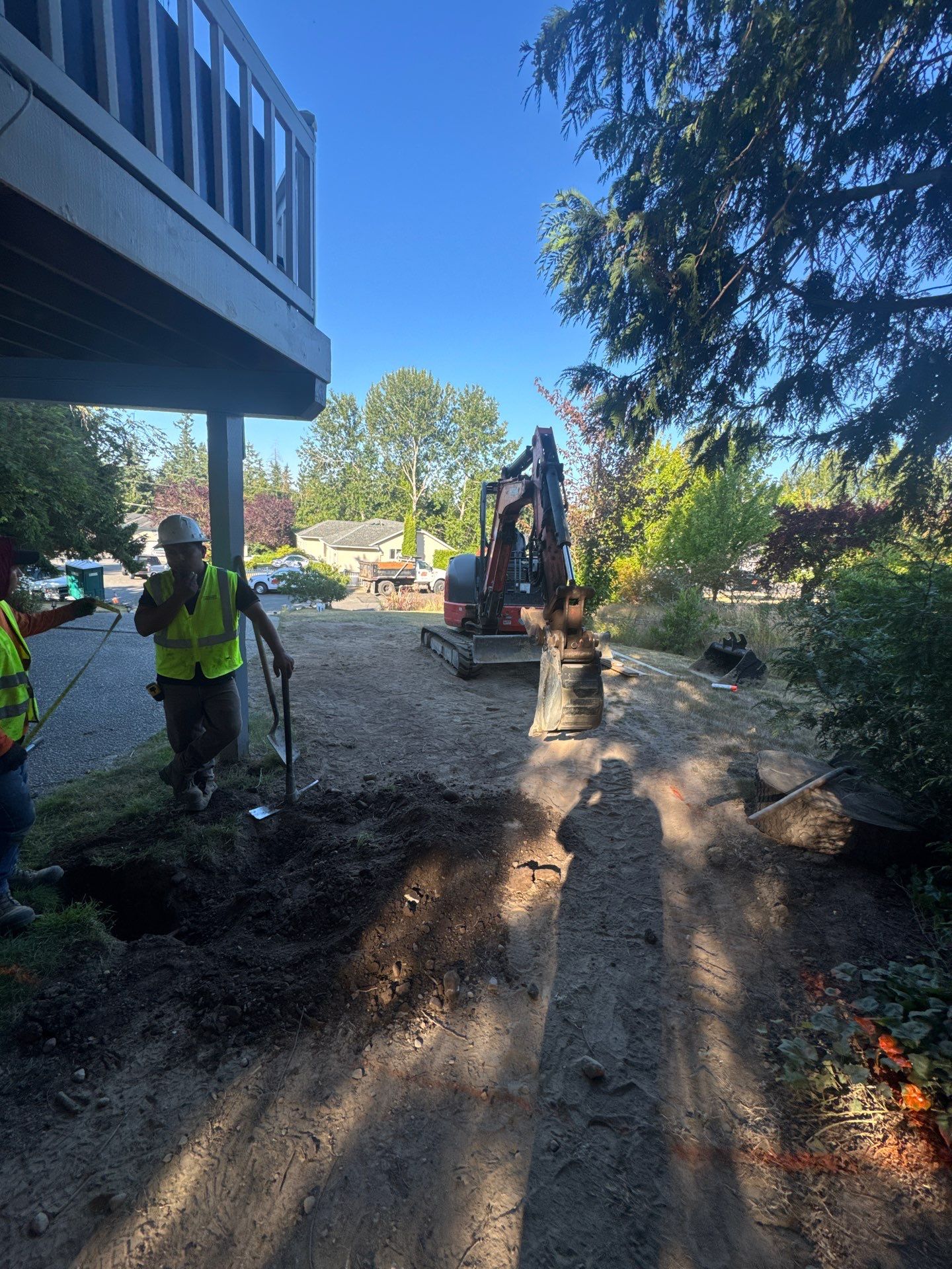 Concrete Back Patio Makeover  by Jireh Asphalt & Concrete Inc 