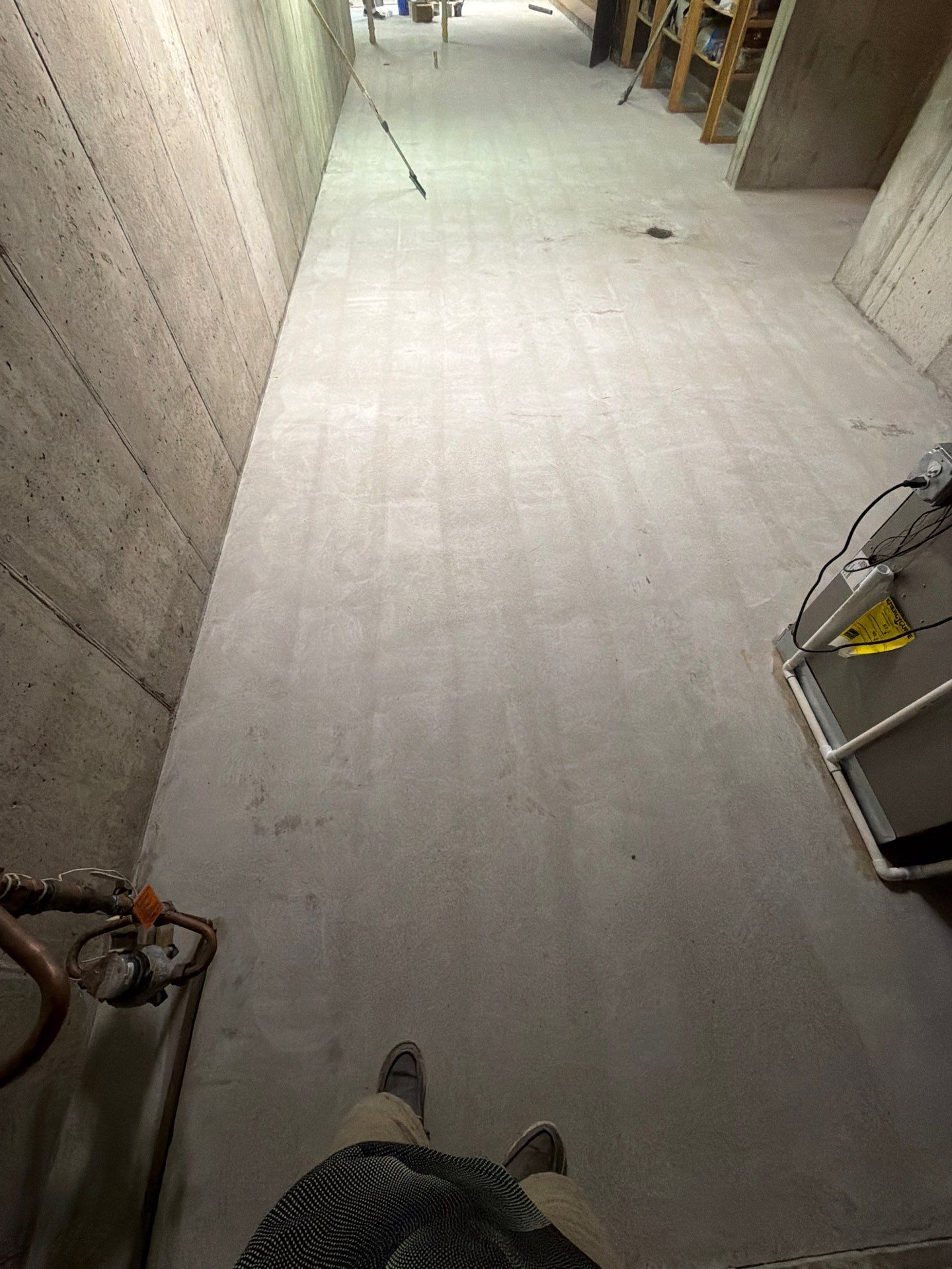 Full Basement and Garage Epoxy Flake Floor Installation in North Muskegon by Gordon Painting