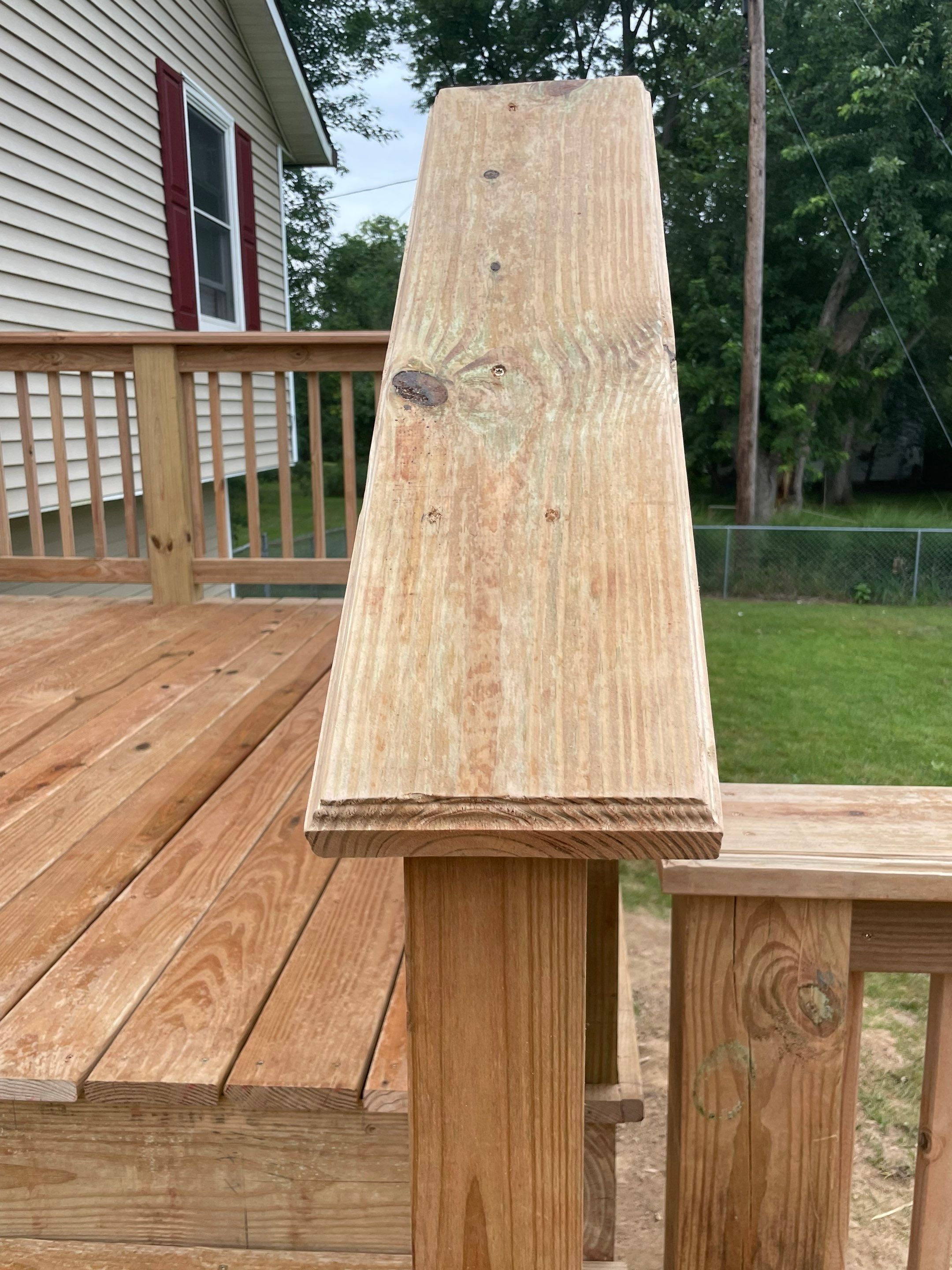 Deck Installation using Treated Lumber by Avalon Roofing and Exteriors