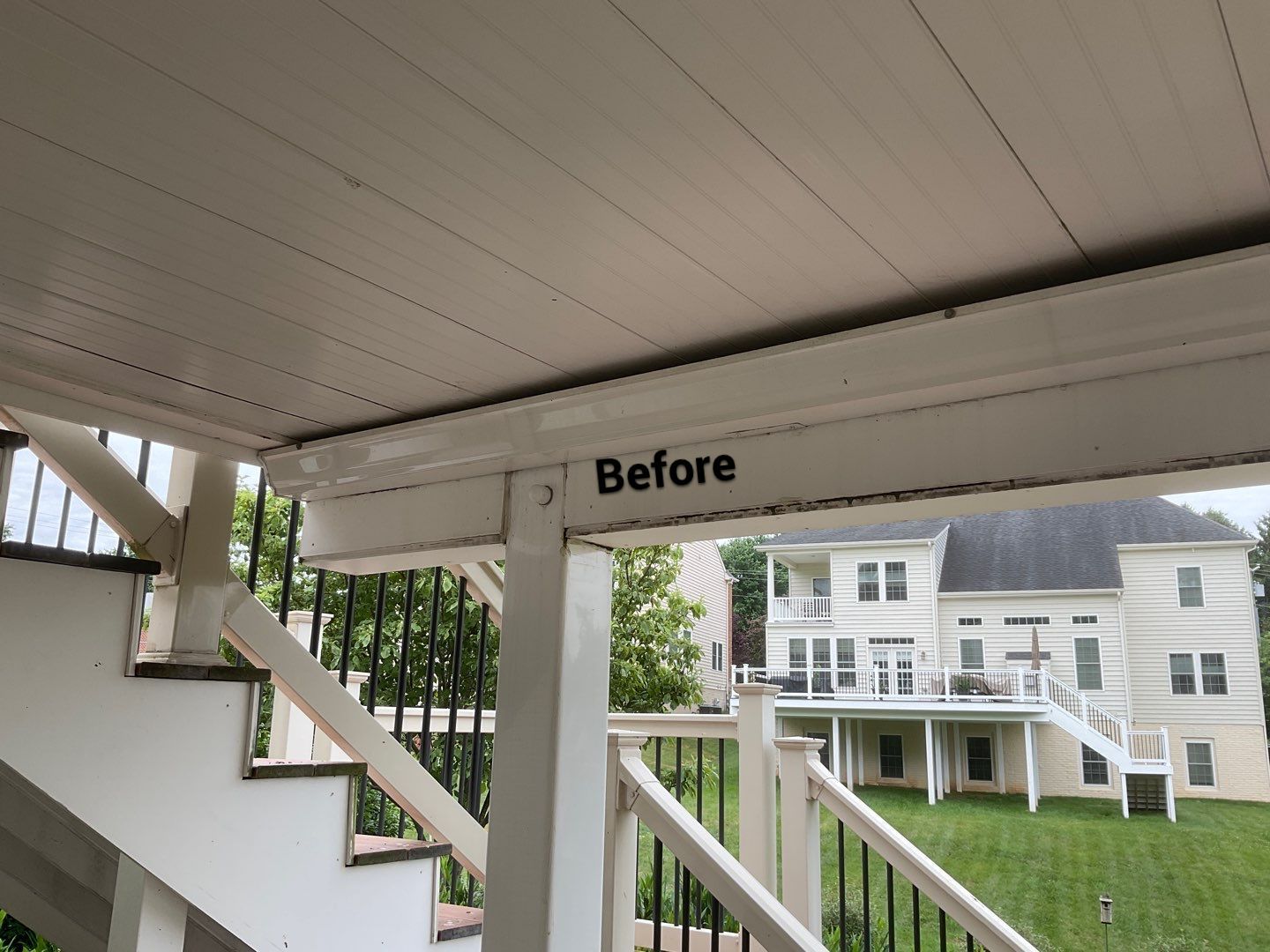 Deck Repair using Rain Drop Gutter covers by Alpha Design Services