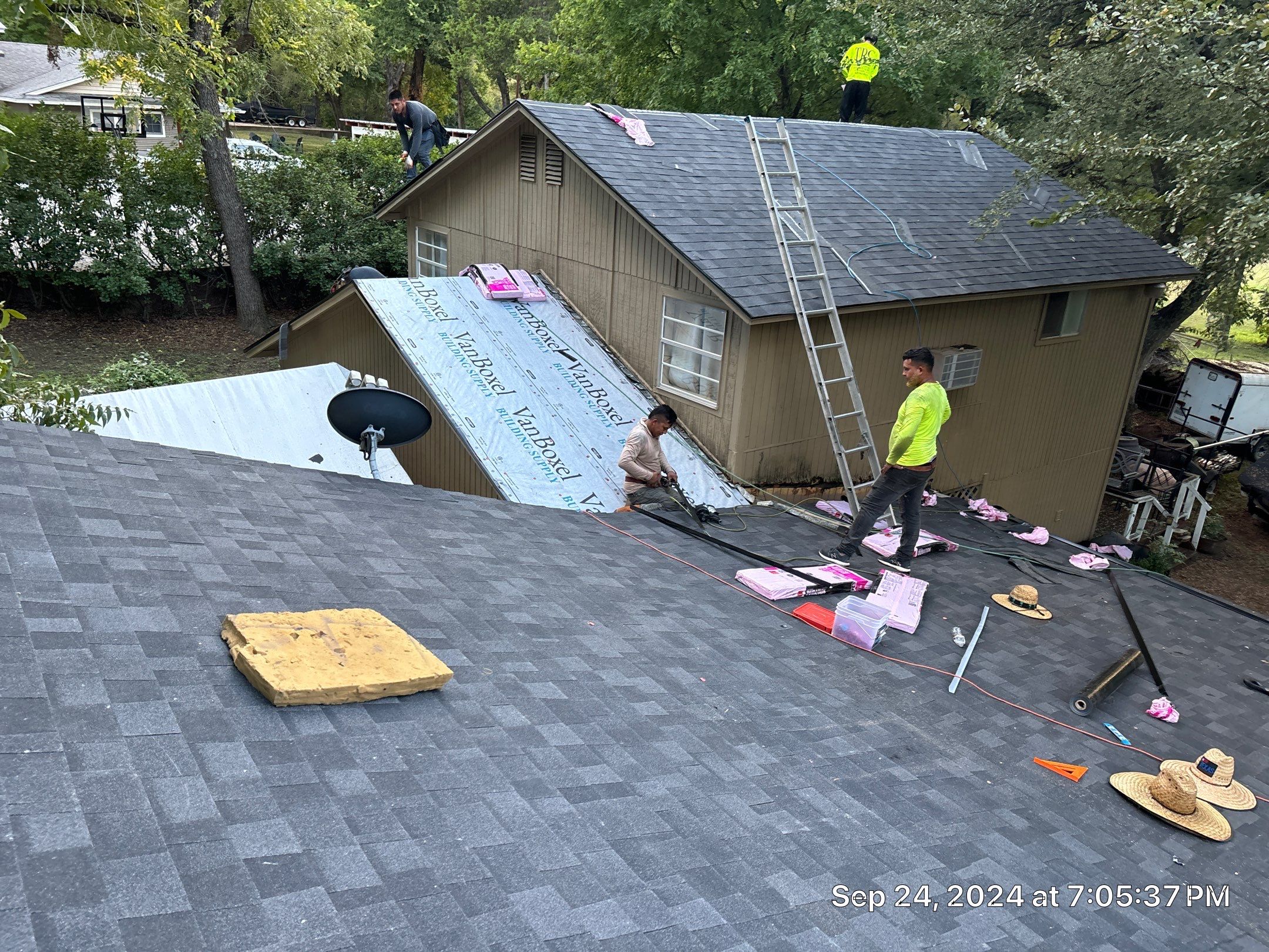 Reroof After Hail Storm by Berry Good Roofing 